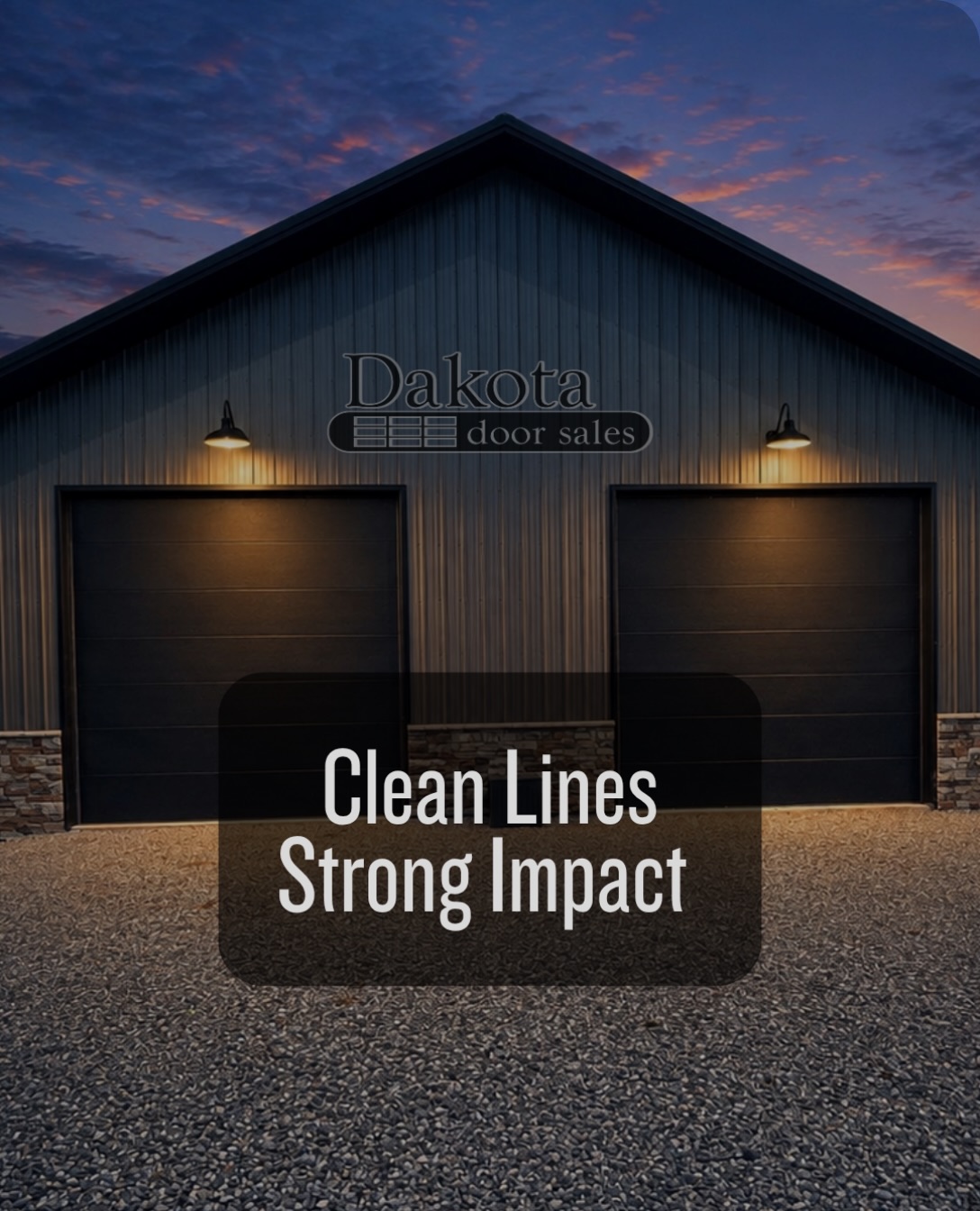 CLEAN LINES. STRONG IMPACT.
A garage door can completely change the look of a building, and this one proves it. Clean, bold, and built to complement the space without overcomplicating it.
Whether it’s a new build, detached garage, shop, or full exterior upgrade, we’re here to help you choose a door that fits the space and stands the test of time.
Serving Estill Springs, Winchester, Jasper TN and surrounding areas
931-635-DOOR (3667)
www.dakotadoor.com