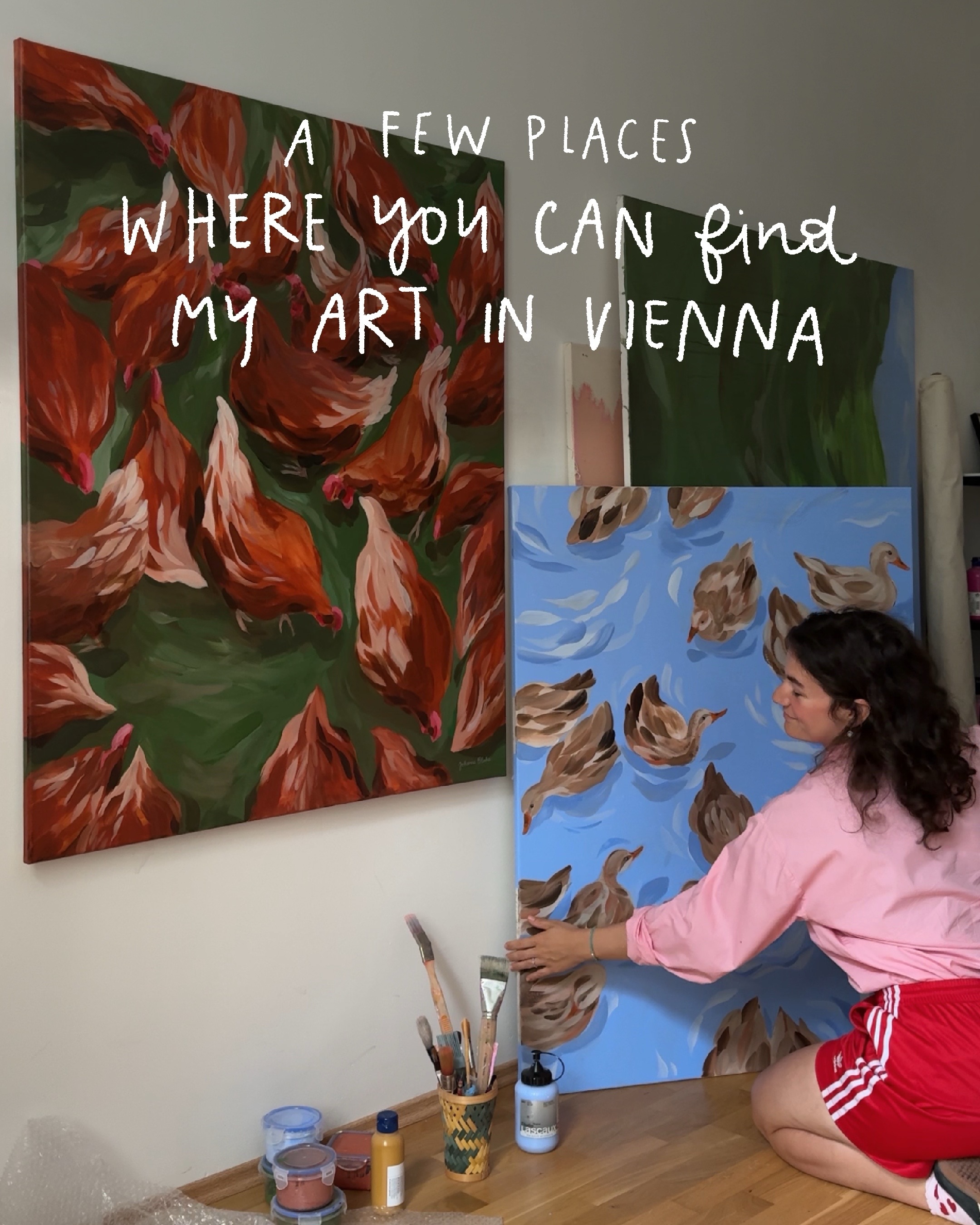 my art has slowly found its way into quite a few lovely places around vienna, so i thought it was time to put them all in one place 🥰
swipe through for a little guide to where you can find my paintings, prints & other work around the city while having good food, browsing beautiful things or looking for a new book ✨
and of course, you can always find me and lots more of my work at my studio. next chance to visit: open studio day on october 2nd which i will be having with my colleague & artist friend @petra.hollaender ✨
maybe save this for your next stroll around vienna 🫶
x Johanna
#artguide #viennaguide #artist #artistintroduction #artlife
