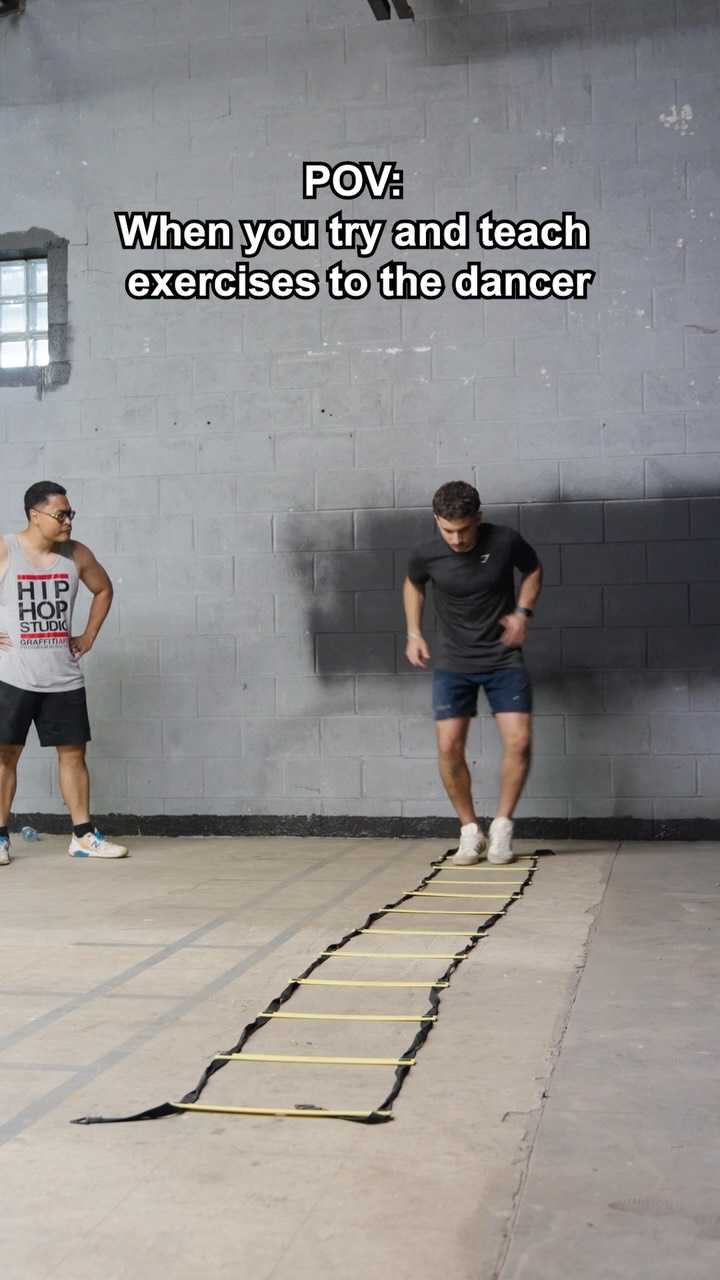 Took a break from painting to show a dancer how to do some drills…
We asked Jonel to do a few exercises—not audition for a dance battle 😂💃🏽