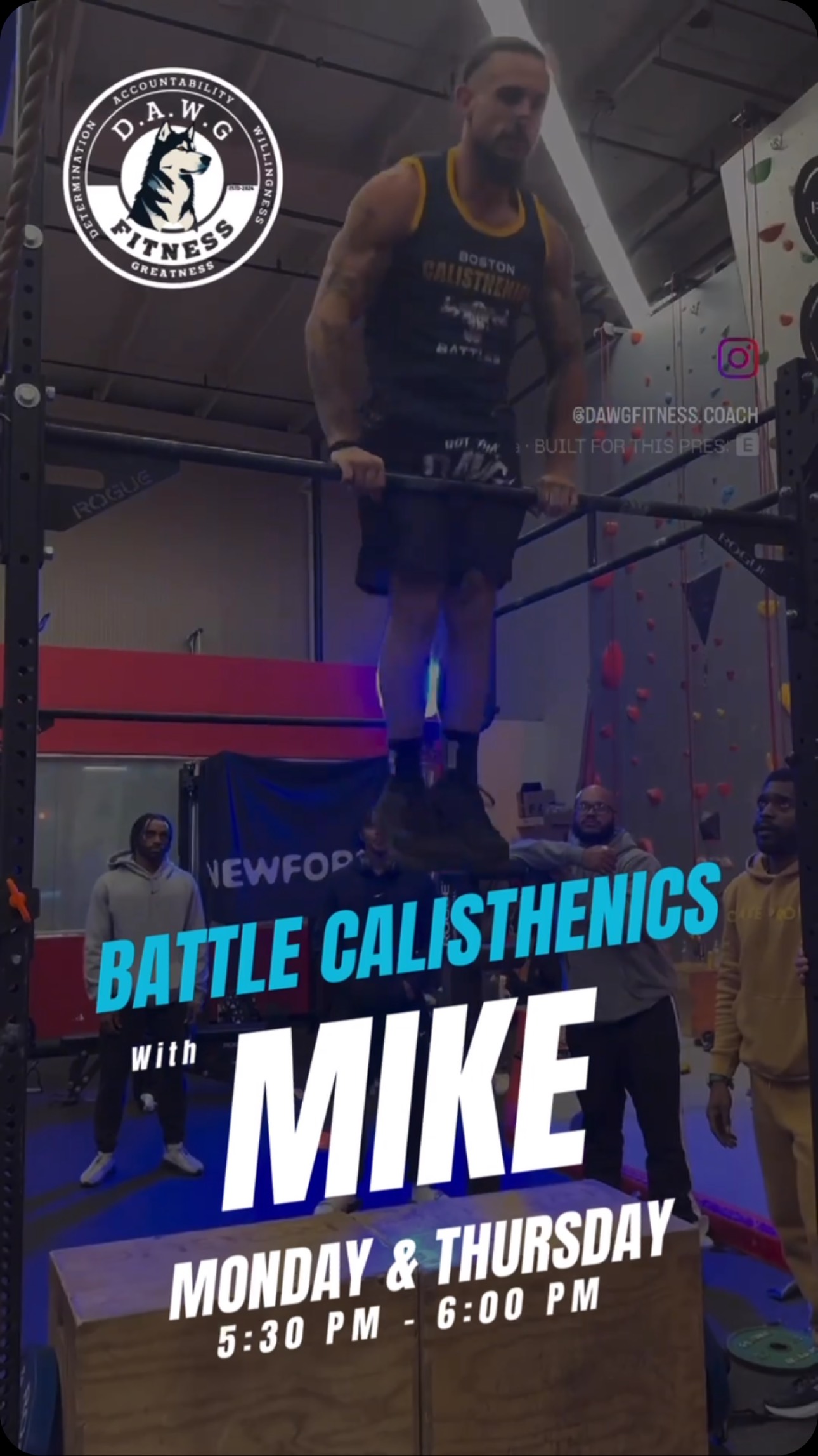 The new 2026 schedule kicks off tomorrow MONDAY 8/31 with Battle a calisthenics with @dawgfitness.coach! Whether your getting battle ready or just want to be in battle shape! Join Mike every Monday and Thursday! Click on the link in bio or DM us for deets!💪🏾 #fyp #calisthenics #springfieldma #fitnessmotivation #workout