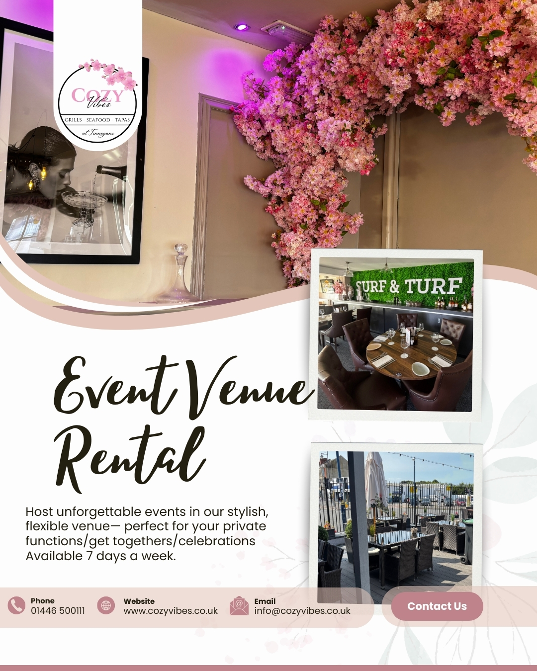 Your next celebration starts here! β¨
Birthday, baby shower, christening β whatever you're celebrating, make it memorable at Cozy Vibes.
Let us host your special moments in our warm and welcoming space. Get in touch to plan your perfect event!