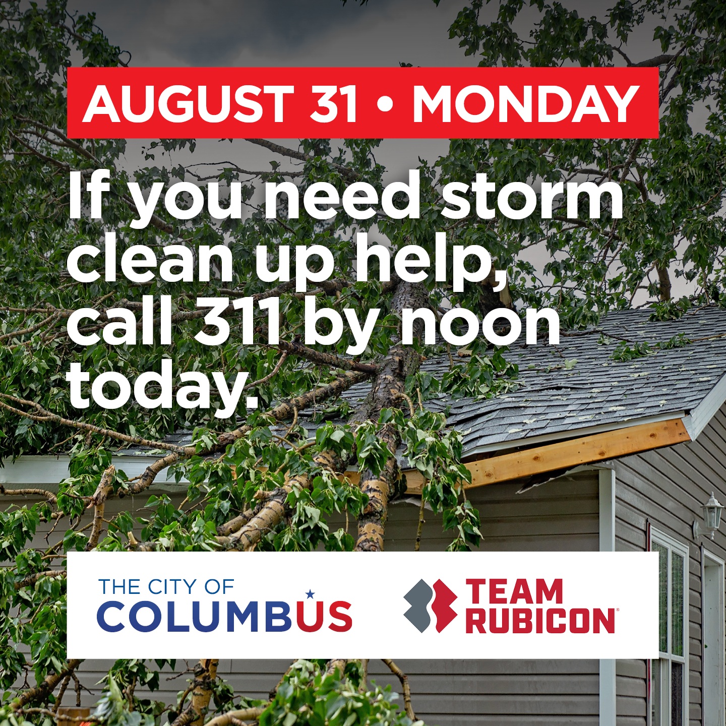 UPDATE: Team Rubicon is no longer taking storm clean up requests. Team Rubicon is at capacity through its partnership with the City of Columbus, and its team is working through previously submitted requests.
You may still see them out and about helping neighbors through September 21. Thank you for your patience as we work to support as many people as possible.
----------------------------
Columbus residents: Today is the last day to request free storm recovery assistance from Team Rubicon.
Need help with downed trees, basement cleanup, or other storm damage? Call 614-645-3111 by noon today, Aug. 31.
Thank you to Team Rubicon for thousands of hours spent helping our community recover!
#Neighborly