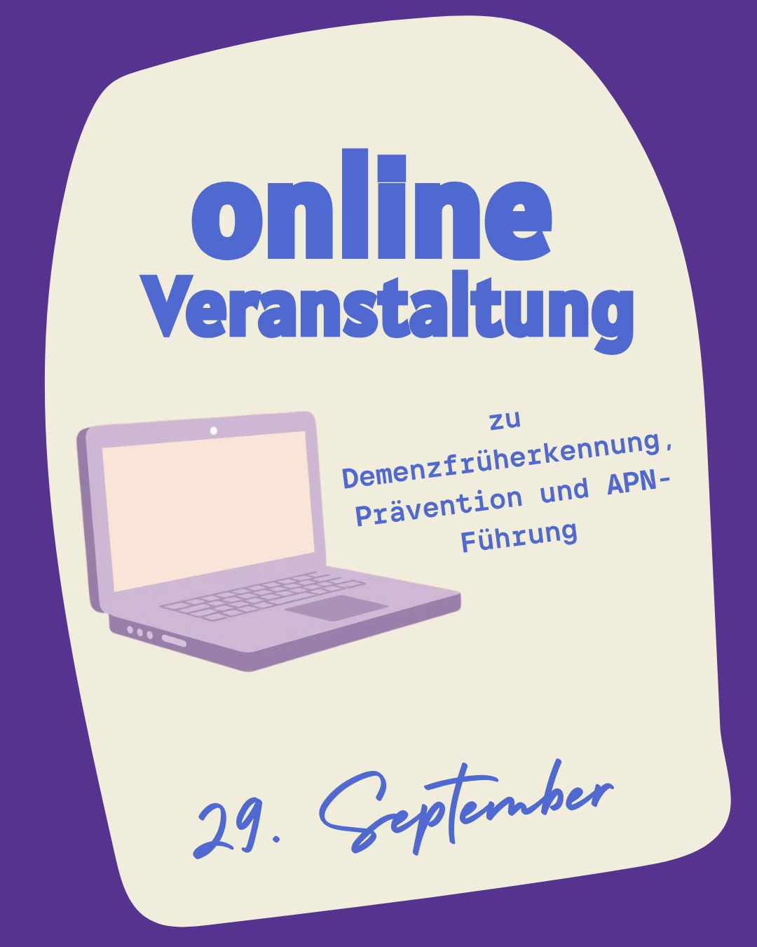 Online-Veranstaltung zu Demenzfrüherkennung, Prävention und APN-Führung
Am Dienstag, 29. September 2026, von 18:00 bis 19:00 Uhr findet die Online-Veranstaltung des Bundesverbands Pflegemanagement statt:
„Prävent⁺ | DemStepCare: Demenzfrüherkennung, -prävention und APN-Führung in der sektorenübergreifenden Versorgung“
David García Méndez, Projektleitung Prävent⁺ am Pfalzklinikum Klingenmünster und ehemaliger Studierender der Steinbeis Hochschule, stellt das Landesprojekt Prävent⁺ | DemStepCare vor.
Im Mittelpunkt stehen aktuelle Herausforderungen der Demenzversorgung, Risikofaktoren und präventive Ansatzpunkte. Darüber hinaus geht es um APN-gestützte Hausbesuche zur Früherkennung und Diagnostik im häuslichen Umfeld sowie um die eigenverantwortliche, evidenzbasierte und sektorenübergreifende Rolle von Advanced Practice Nurses im Pflegemanagement. Ein offener Austausch beleuchtet zudem die Übertragbarkeit des Konzepts auf weitere Einrichtungen und Regionen.
Anmeldung und weitere Informationen: https://www.bv-pflegemanagement.de/termin/items/1220.html
#demenz #apnführung #bundesverbandpflegemanagement