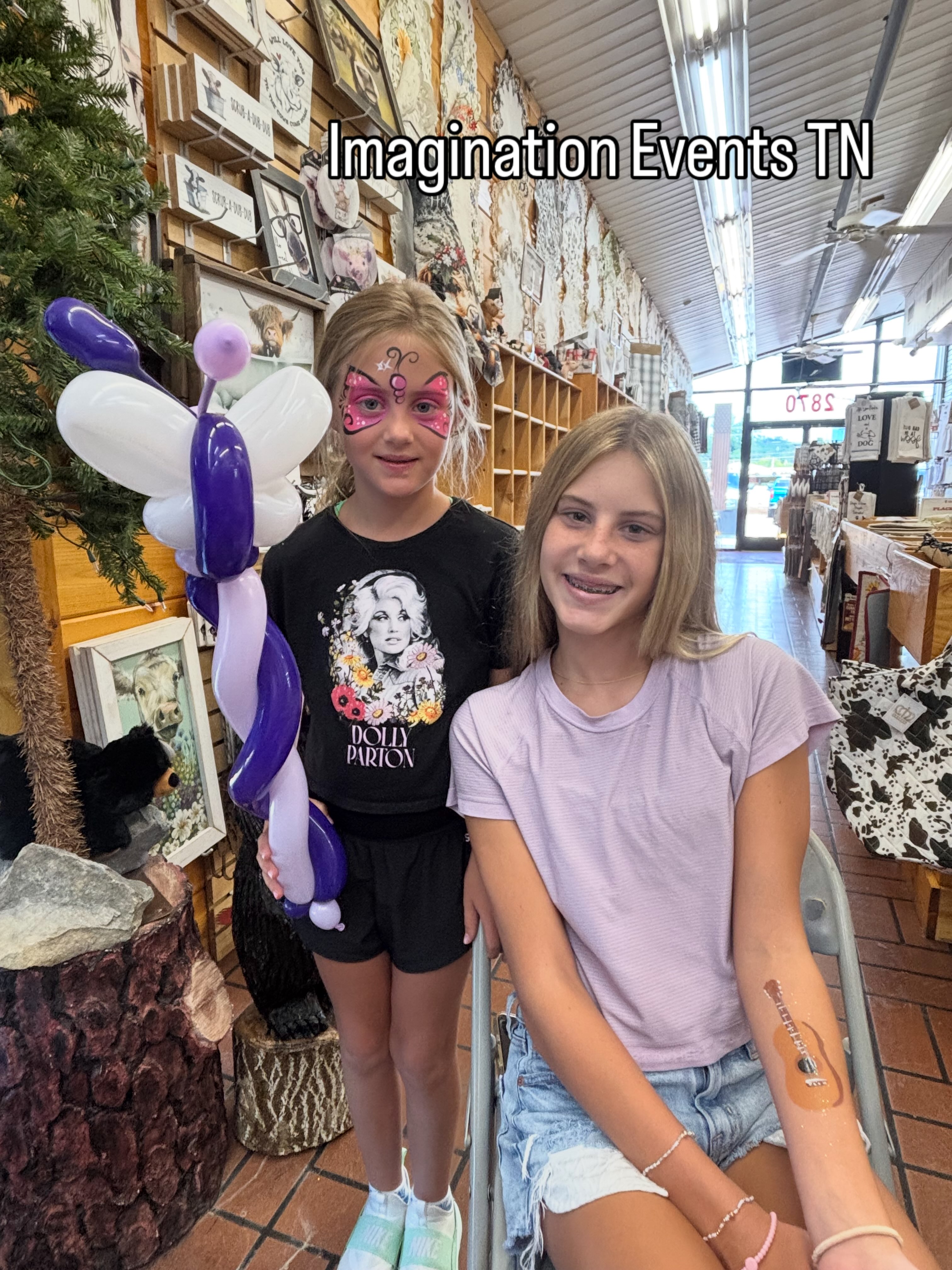 We are celebrating our hometown hero here at @lidldollystn . We will always love you Dolly! You’ve made an incredible impact on this area, this country, and the world. #dollyparton #facepaint #butterfly #facepainter #pigeonforge