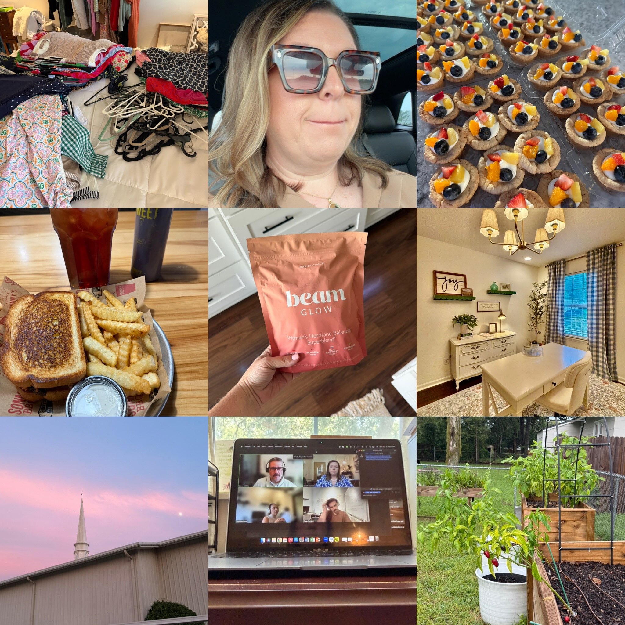 August Recap
I’m just quietly turning the page into a new month because August felt slightly chaotic and unhinged.
School started again and I was suddenly thrust back into busy days at the office, a growing list of things to do, and the mounting pressure of keeping all the things I’m supposed to be juggling in the air. One day I’m in summer mode, and the next day I’m not. It felt like a lot to take in all at once. I’m still standing, though, and things are going well, but wow. What a whirlwind that was!
Then, throw into the mix a room remodel, a viral video moment, about 10k new followers, and a yard sale. Epic.
I partnered with a new brand, had a successful month with the bakery cart and social media and packing my lunch. I’ve been on a no “unnecessary “ spending kick lately and I’ve very quickly realized that eating out isn’t my problem- Walmart and Amazon are.
Oh, and I also was a special guest speaker for a webinar. Ha! I didn’t see that one coming either. 😂🫠
Anyway. Unhinged is the word. August was a great month, but I’m looking forward to a bit of a slower September. Maybe. 🫶🏼
Enjoy the photos. I also took myself to lunch for a free Bbq meal at Sonny’s (we won’t count that as unnecessary spending, lol), I cleaned out the summer garden, and caught a beautiful sunset sky while throwing trash in the dumpster at the church… ha. And my face in the second photo is how I felt for much of the month… just breathing and holding on for dear life.
#monthlyrecap #backtoschool #enjoylife