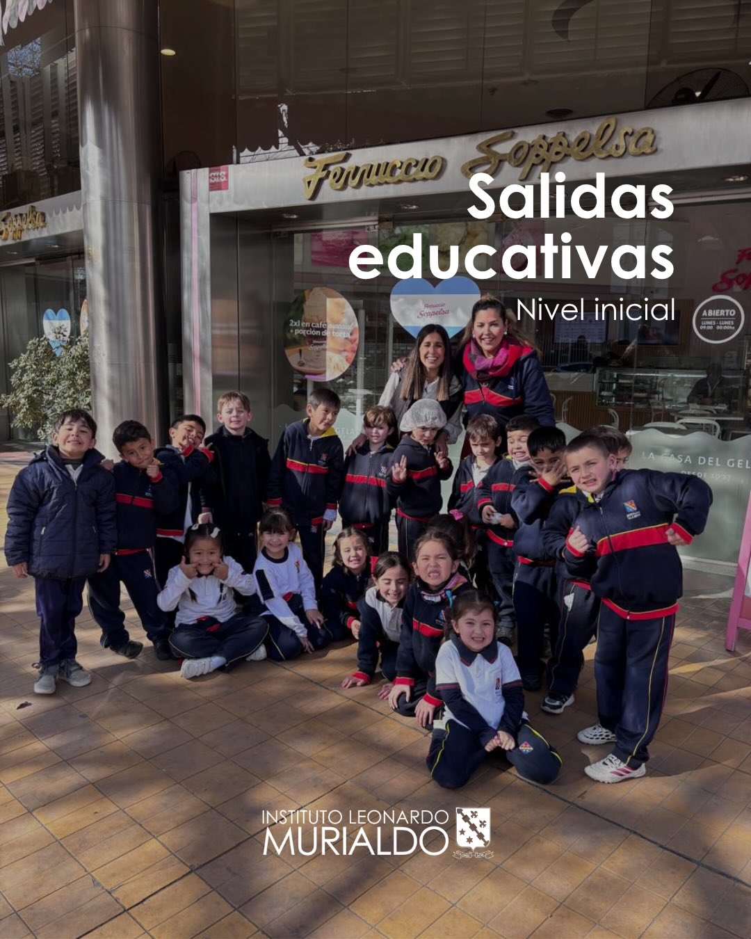 Salidas educativas del nivel inicial
En esta oportunidad, la Sala de 5 visitó la fábrica de helados Soppelsa y la Sala de 4 exploró la Granja Caramelo.
La experiencia directa con el ambiente natural y social es la fuente de información más potente para la construcción de conocimientos en la primera infancia…
#murialdo #salidaeducativa