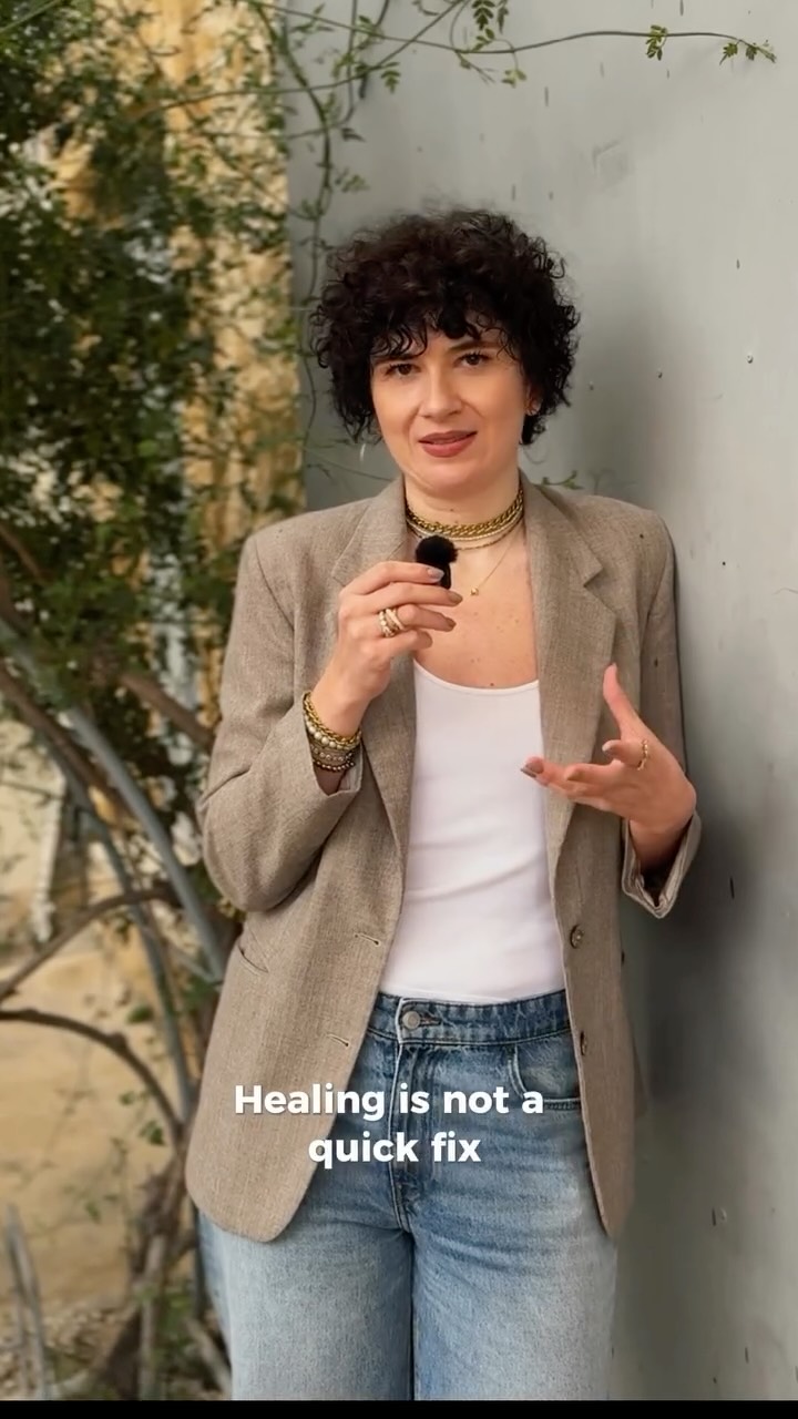 Healing is not about getting rid of something.
It’s about integrating it.
And that’s true whether we’re talking about our family system or the internal system of the different parts of ourselves.
For example, if there is a part of you that acts as a self-saboteur, it’s really just a protective part of you that’s trying to keep you away from perceived danger.
The answer is not getting rid of it, but being curious about why it exists in the first place.
We often reject these parts of us but the reality is that what they need is to be seen, understood and met with love.
It’s the same with our family system.
Whatever happened, whoever we’ve rejected, whatever pattern we’ve disowned, we first have to see it, acknowledge it, understand where it came from and why and only then can we release it with love.
Because as long as we’re judging it, resisting it, or refusing to claim it as part of the story, healing can’t happen.