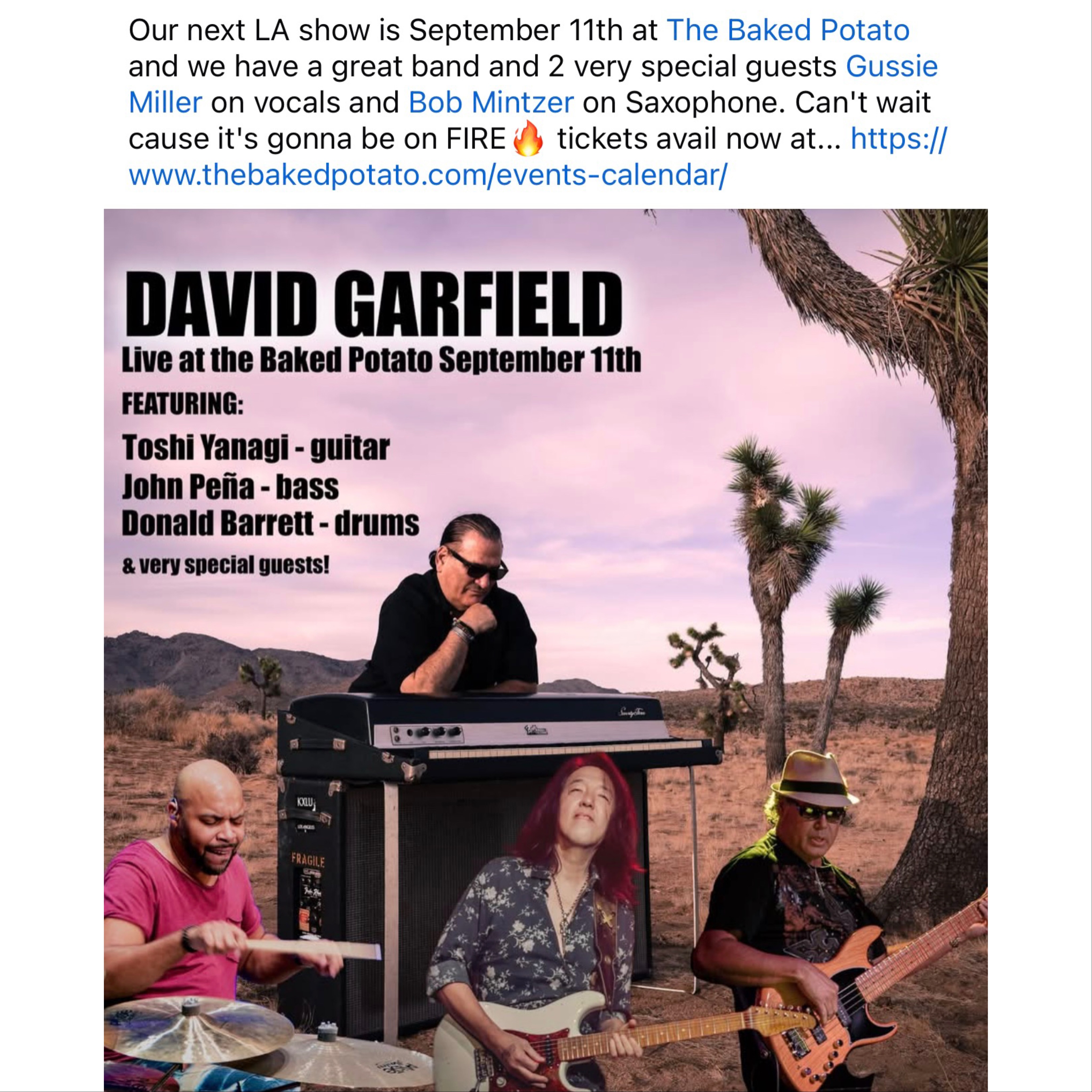 Had a beautiful hang with legendary Maestro @david.garfield and then we had a wonderful vocal rehearsal for his upcoming show at @bakedpotatojazzclub I am honored to be a special guest and will be performing with a stellar group of musicians, featuring @toshiyanagimusic on guitar @jpslamm on Bass and @donaldmusic28 on Drums and another special guest the great @bobmintzer on Sax. It’s such a pleasure to perform with so many amazing musicians when working with David and of course to record with him as well. Several big things coming up so, I don’t want to spoil it, you’ll have to go to the show and find out! 😉 #davidgarfield #thebakedpotatojazzclub #losangeles #followme here at @gussiemiller