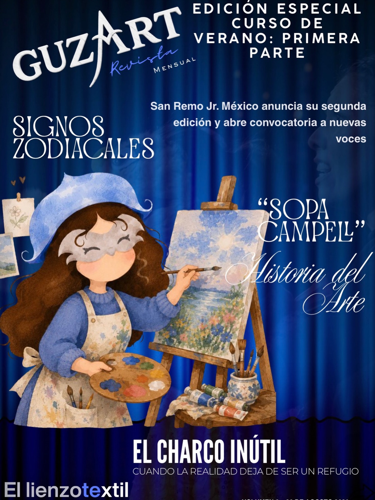 Te invitamos a disfrutar de nuestra revista mensual. 📖
Descubre la magia de la Cultura, teatro, arte y mucho más con nosotros. 🎭🎨👩🎨🔭🎬❤️✨💫
Bienvenidos a la magia de Guzart
Da click en el link. Para disfrutar la edicion Agosto 2026
https://heyzine.com/flip-book/5e5358ebd5.html
