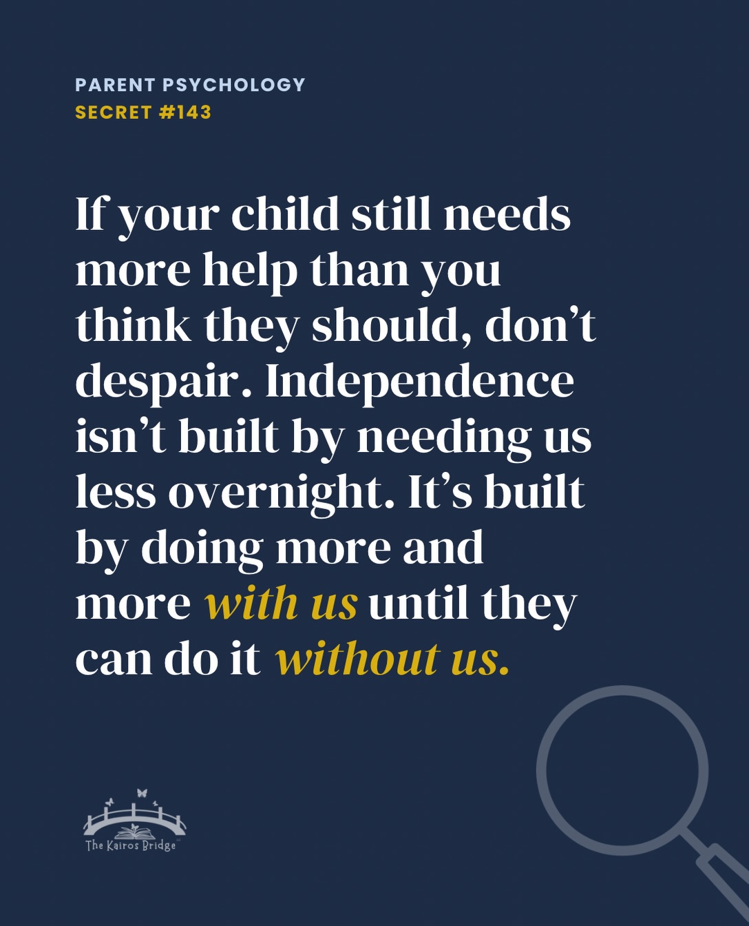 “Shouldn’t they be able to do this by now?”
Tie their shoes. Pack the backpack. Start the homework. Remember the water bottle. Handle the disappointment.
Sometimes it feels like your child needs you for something they should surely be able to do themselves by now.
And it’s tempting to pull away because we want them to become independent.
But independence usually isn’t built by suddenly removing support.
We do it for them.
Then with them.
Then watch them do it.
Then eventually—they don’t need us there at all.
Psychology calls this scaffolding: providing just enough support for a child to do something they couldn’t quite manage independently, then gradually removing that support as their competence grows.
So needing you today doesn’t mean they’ll need you forever.
Sometimes “Let me help you do it” is exactly how we get to “I can do it myself.”
Everything changes when we see behavior differently.
#parenting #parentingtips #childdevelopment #childpsychology