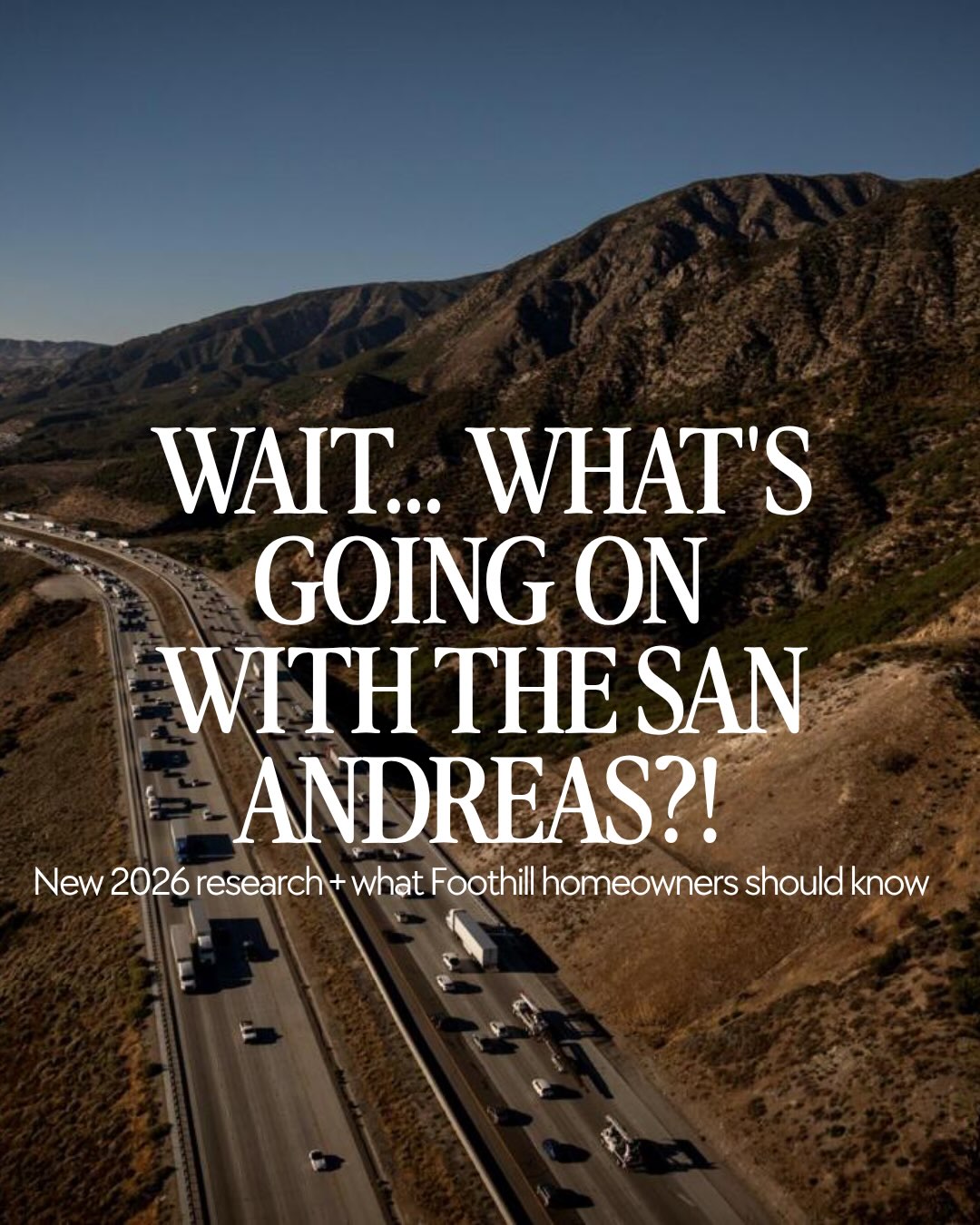 Wellllll… THIS caught my attention. 😳
Apparently the San Andreas Fault has been keeping a few secrets from us. 😂
New 2026 research from the University of Hawaiʻi at Mānoa found that modeled stress on multiple segments of the San Andreas + San Jacinto fault systems has reached or exceeded the highest levels in their 1,000-year reconstruction.
And here’s what made this Rancho girl REALLY pay attention…
📍 They’re studying CAJON PASS.
Yep. Basically our backyard. 👀
Researchers also found that Cajon Pass may not necessarily stop a large earthquake rupture. Their modeling suggests a rupture could potentially continue through the area and involve multiple fault segments.
Now before we all start packing up and moving somewhere with tornadoes instead… 😂
🚨 THIS IS NOT AN EARTHQUAKE PREDICTION.
Scientists still can’t tell us WHEN a major earthquake will happen. This does NOT mean “The Big One” is happening tomorrow, next month or next year.
But as someone who has lived in the Foothill Communities my entire life AND spends her days talking about houses…it reminded me that maybe we should stop putting earthquake prep on the “I’ll get to that eventually” list. 🫠
🏡 Strap your water heater
🔩 Secure heavy furniture
💧 Stock emergency water + supplies
🔦 Check flashlights + batteries
🔥 Know how to shut off your utilities
📄 Review your earthquake insurance
🏠 Consider whether an older home needs a retrofit evaluation
And one that costs NOTHING:
📱 Take pictures + video of your house and belongings NOW.
Walk room by room. Open closets, cabinets and drawers. Document your furniture, electronics and major belongings so you have a record if you ever need it for an insurance claim.
No panic. No earthquake predictions over here. 😂
Just your local Realtor reminding you that we live in Southern California. Earthquakes are part of the deal, and being prepared makes a whole lot more sense than worrying about something we can’t control.
📌 SAVE THIS POST and make the 10-minute home check your weekend homework.
And SEND it to your favorite SoCal homeowner. 🏡
Source: University of Hawaiʻi at Mānoa, 2026