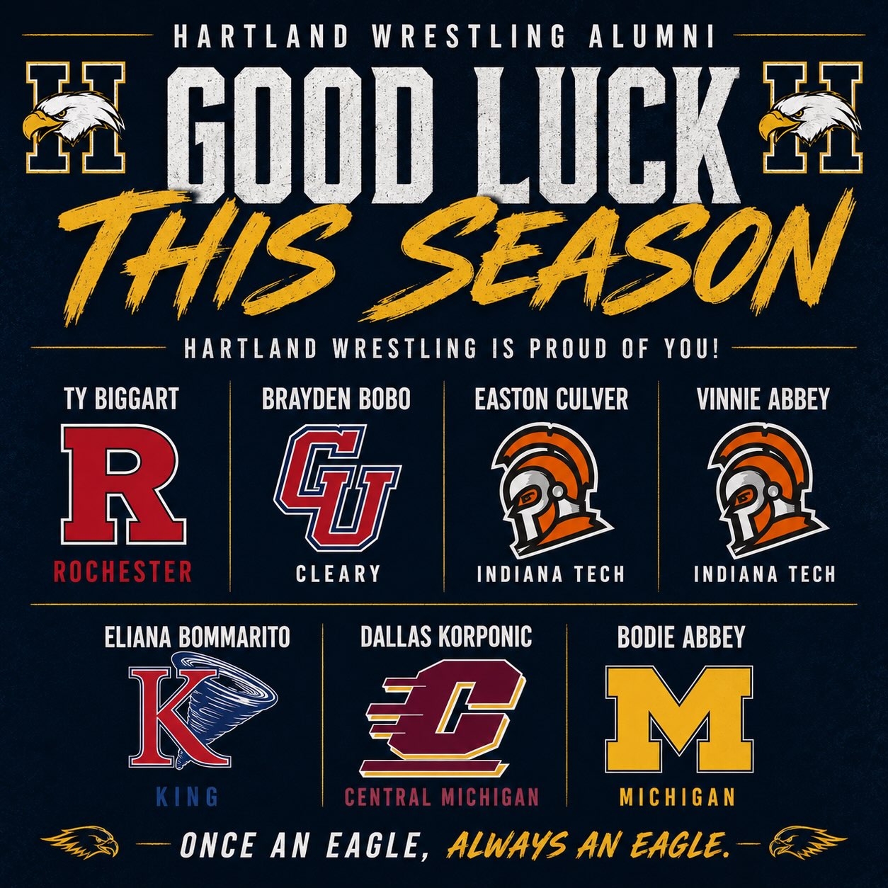 Good luck to all our Alumni still competing!