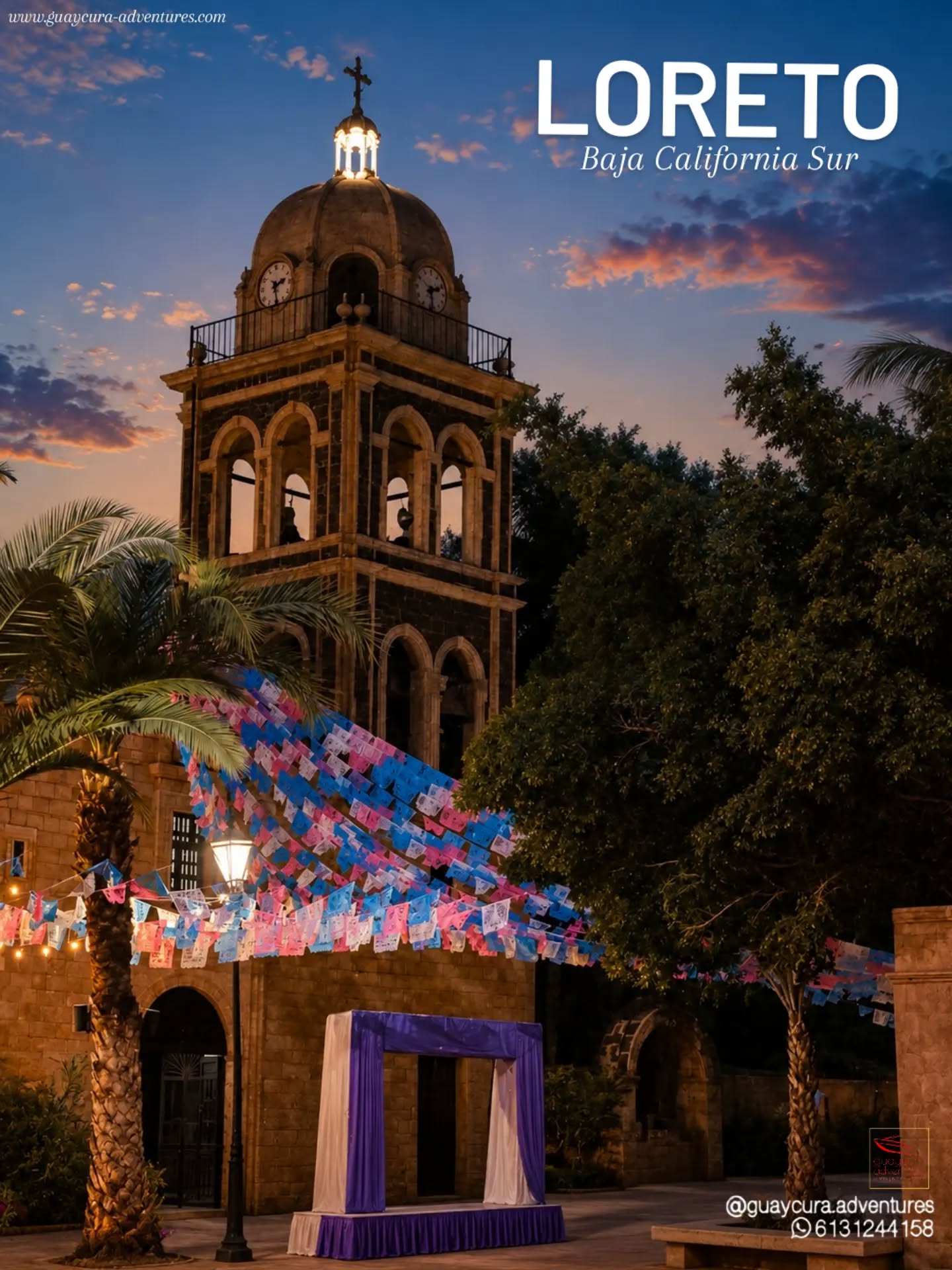Loreto volvió a iluminarse con sus tradiciones. ✨🌙
Esta noche, las Fiestas Patronales en honor a Nuestra Señora de Loreto llenan las calles de celebración, color y ese ambiente especial que forma parte de la esencia de este Pueblo Mágico.
Porque Loreto no solo es mar, islas y paisajes durante el día… también es un paraíso nocturno que vale la pena descubrir.
Vive sus festividades, recorre sus calles y déjate envolver por una de las temporadas más especiales del destino.
Y durante el día, continúa la experiencia desde el Mar de Cortés.
ISLAND TOUR | CORONADO · DANZANTE · CARMEN
10% OFF | Código 4MTR4
🌐 www.guaycura-adventures.com
📲 613 124 4158
#GuaycuraAdventures #LoretoBCS #FiestasPatronales #NuestraSeñoraDeLoreto #LoretoDeNoche