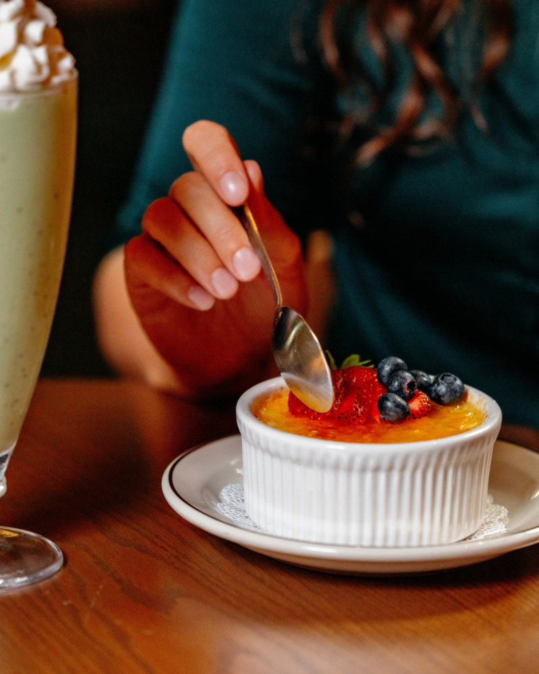 There’s a moment at nearly every dinner when someone says they couldn’t possibly eat another bite. Then dessert arrives...
Crème brûlée gets the perfect crack. Cake in a Jar somehow finds enough spoons for the table. And a Grasshopper proves the final course can come with a little spirit.
Around here, saving room is simply part of the tradition. Meet the winners of our 'Baraboo Dessert Honors' and read our latest blog: Why We Always Save Room for Dessert.
