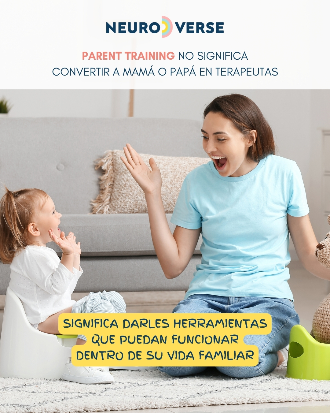 Parent training no significa convertir a mamá o papá en terapeutas.
Las familias ya tienen un rol mucho más importante: ser familia.
El objetivo del entrenamiento a padres es brindar herramientas prácticas que puedan integrarse de manera natural en la vida cotidiana: durante las comidas, al prepararse para la escuela, en el juego, durante una transición o en esos momentos que pueden resultar más difíciles.
Cuando una familia comprende mejor por qué ocurre una conducta, cómo responder y cómo apoyar nuevas habilidades, las oportunidades de aprendizaje pueden extenderse mucho más allá de una sesión de terapia.
Pero las estrategias también tienen que ser realistas. Cada familia tiene sus propias rutinas, responsabilidades, cultura, recursos y necesidades. Una recomendación puede estar muy bien diseñada en papel y aun así no funcionar para esa familia.
Por eso, el acompañamiento debe ser colaborativo: escuchar, adaptar, practicar y encontrar juntos estrategias que realmente puedan mantenerse en el día a día. 🏡✨
Porque apoyar a los padres no significa pedirles que hagan más.
💙 Significa ayudarles a sentirse más preparados para acompañar a sus hijos.
#NeuroDverse #ParentTraining #ABA #Autismo #Neurodiversidad #CrianzaRespetuosa #ApoyoFamiliar #FamiliasNeurodivergentes #DesarrolloInfantil #ParentCoaching