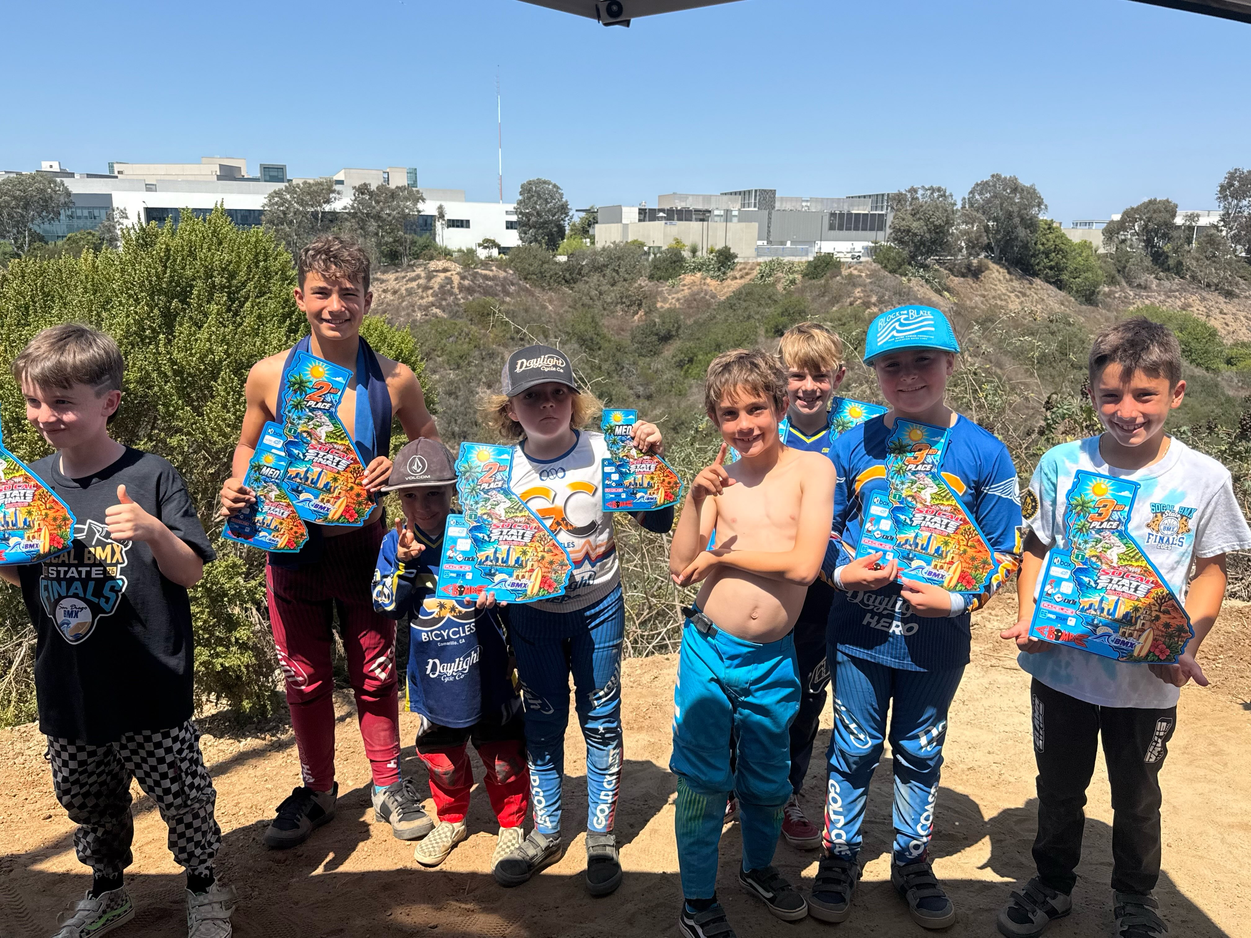 Congrats to all of our locals who raced the SoCal state finals in San Diego on Sunday! It was awesome to see so many Freedom Park locals get on the podium and earn state plates this year!
If you earned a state plate and/or some hardware from the state finals, bring it to racing tomorrow (Tuesday) for a group photo and acknowledgment 🏆
#freedomparkbmx