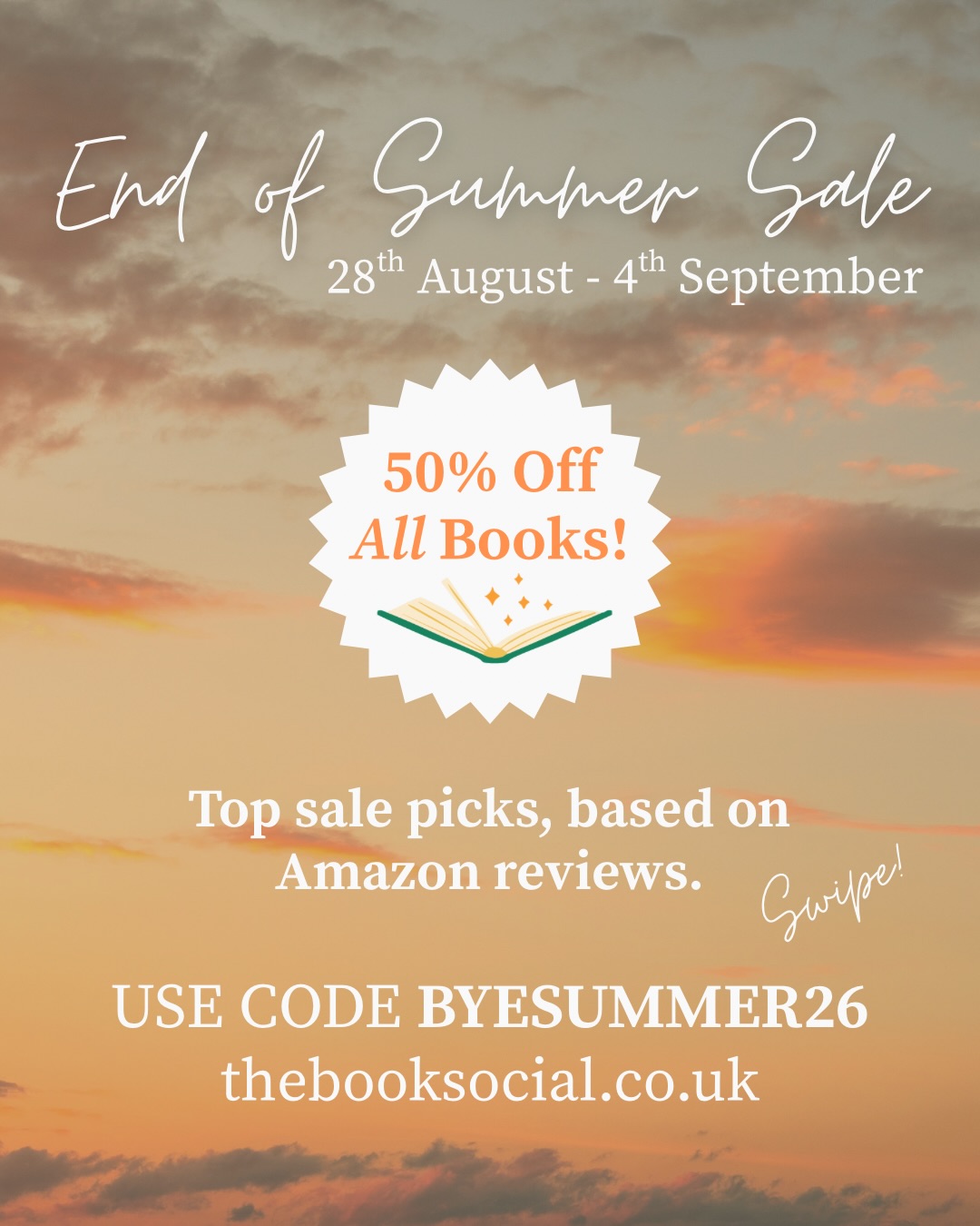 Top sale picks!! 📚✨
You have three more days to claim your 50% discount on thebooksocial.co.uk 💙
#TheBookSocial #Sale #Books #ReadingRecommendation #Fiction