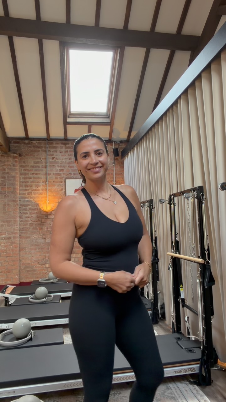 You’ll always find me hanging off the Tower. 🗼
Come move with me @feal.pilates 🧡 that’s if you can get into a class…