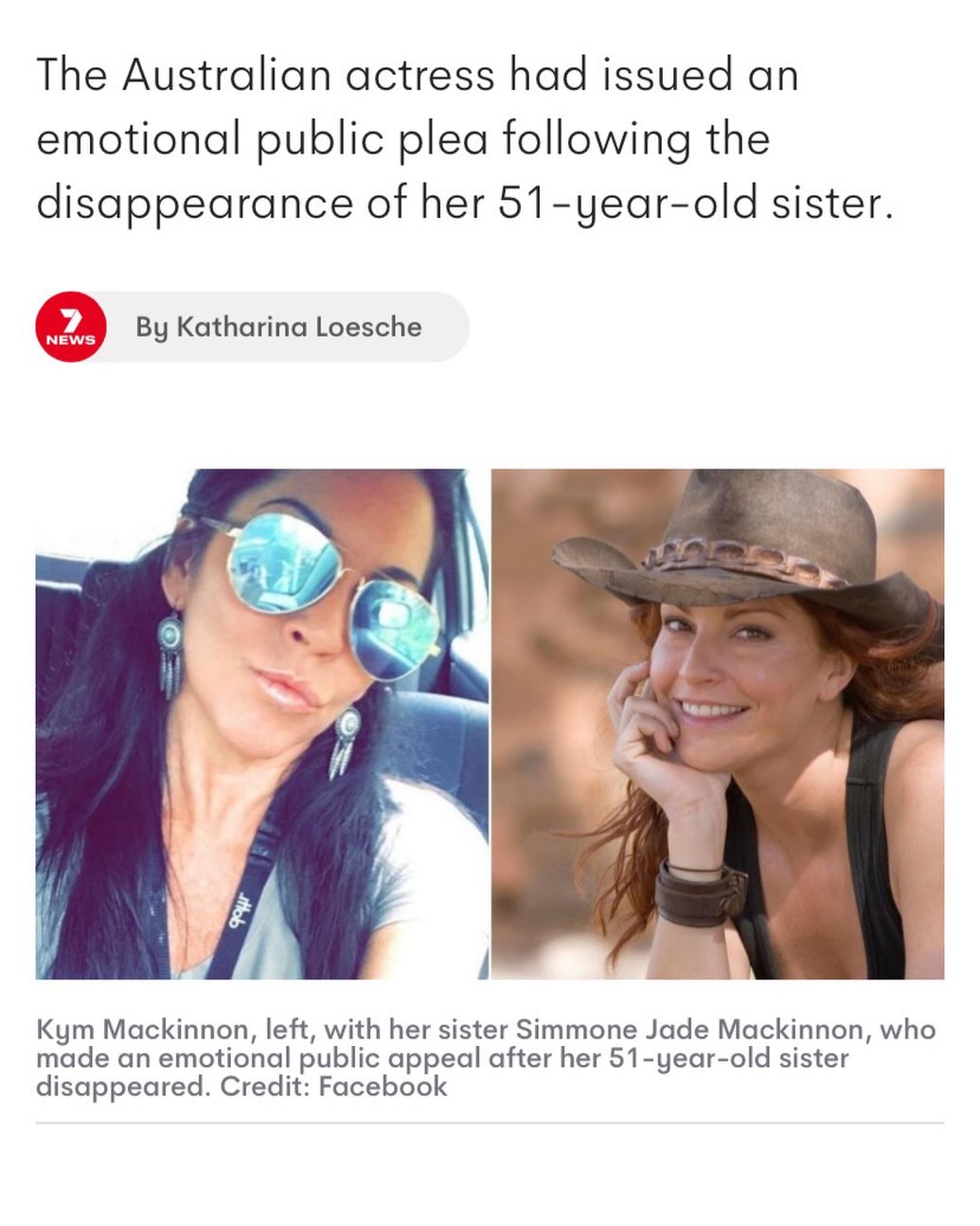 Devastating! They found her, I’m so sad for one of my dearest friends loosing her sister and her beautiful daughter Rayne losing her mum ! Always in our hearts ❤️