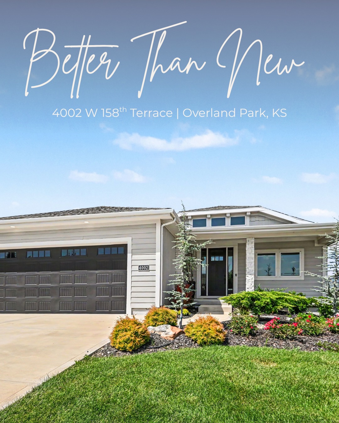 Why wait to build when the upgrades are already done?
This beautiful villa in Mission Ranch features the sought-after Camas floor plan by Rodrock Homes, and more than $35,000 in designer enhancements added after construction.
The lifestyle is also every bit as impressive, with Mission Ranchโs pool, clubhouse, fitness center, pickleball courts and walking trails just beyond your door.
Want to learn more? Call Brooke Miller at 816.679.0805 or Veronica Jaster at 816.213.4623 for any questions.