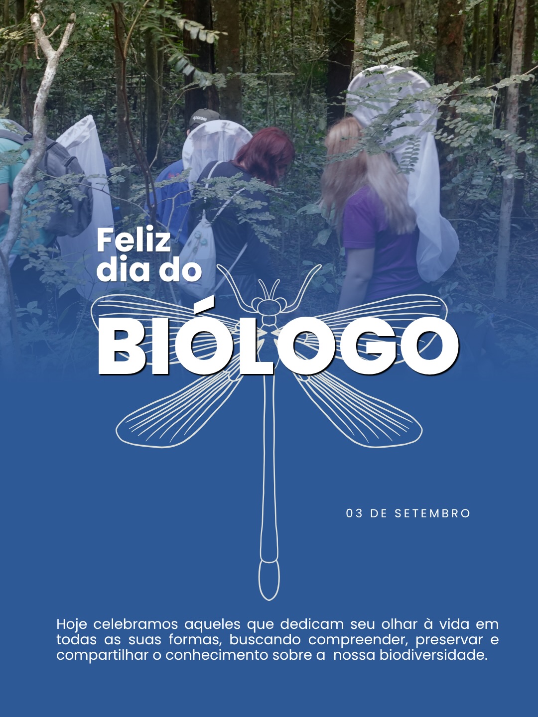 Você sabia que no dia 03 de setembro comemoramos o Dia do Biólogo?
Para o INSECTUM, a data também é uma oportunidade de destacar o papel do biólogo na Entomologia, área que contribui para o conhecimento da biodiversidade, conservação, agricultura, saúde pública e compreensão dos ecossistemas.