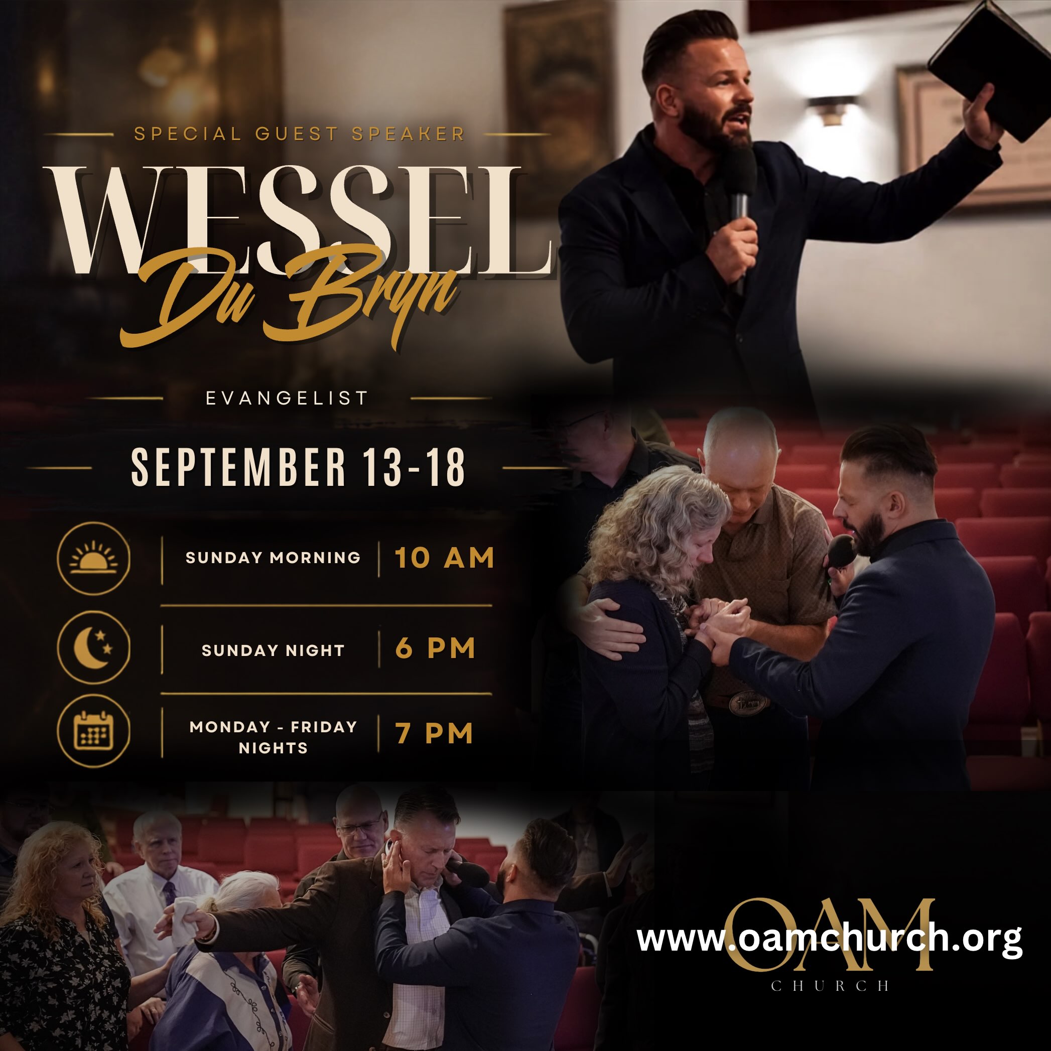 This is the year of the Favor of the Lord, Don’t miss your day of visitation!!!!
September 13- 18, Open Arms/224 North 6th Street, Quincy Il