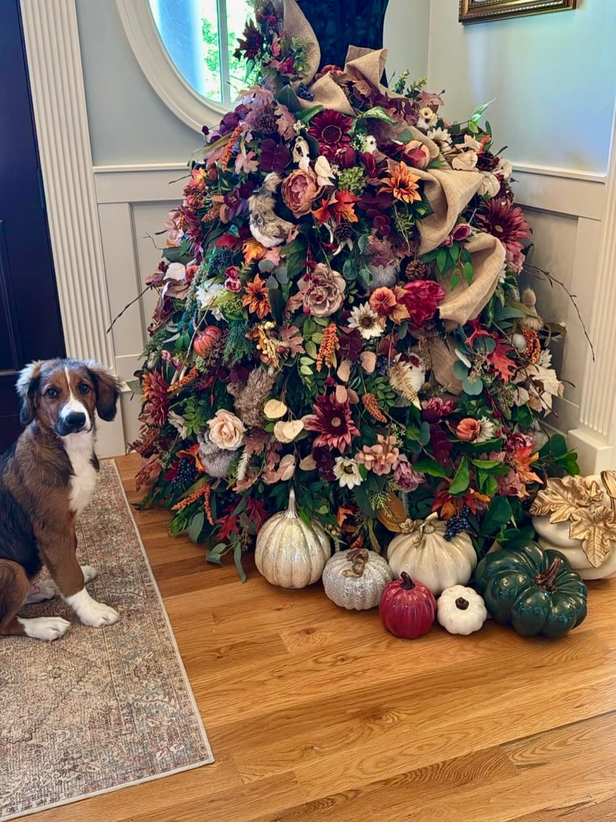 My friends,
I am pleased to share the latest version of my seasonal decor mannequin, we have appropriately named her Autumn. My trusty assistant Lincoln and I had so much fun creating her yesterday. I love to express my creativity through artistic pursuits, designing or expressing myself with decor, florals, or design fills my soul and for me, it brings a sense of peace and happiness to me unlike anything else.
I try to do something creative once a day, even if it’s something as simple as setting the table nicely at dinner ….when I am creating I am actively listening to the part of my soul that wants to expand and show my true self to the world. If I am unable to create something for extended periods of time, I can feel a heavy energy fill my soul.
I have had to stop caring what other people think about leaving my beautiful lady up all year, my husband and I love her in our foyer. I change her seasonally, sometimes she is a quieter, softer version of herself and then other moments she is a full on colour explosion of whatever I am feeling at the time. I realize not everyone would enjoy her daily, but we do and that’s all that matters. 💖
#creativity #playfulness #seasonaldecor #decorating #interiordecor
