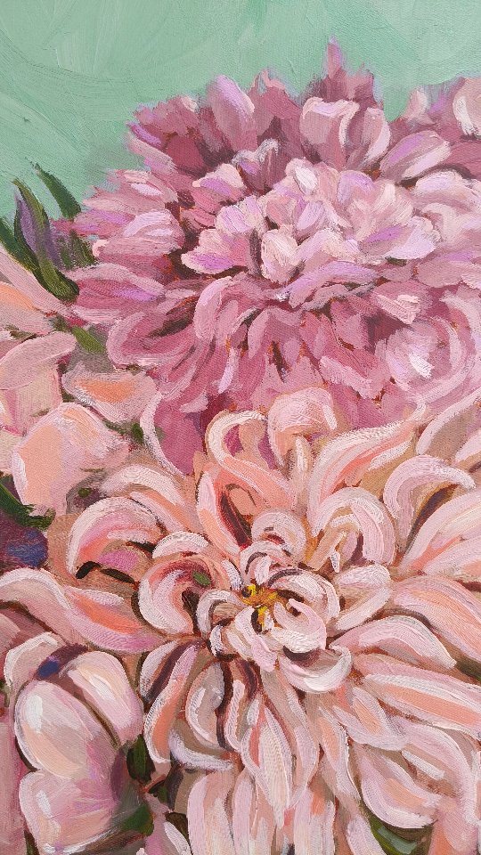 I've painted quite a few wedding bouquet commissions this year - and in fact, most of my custom requests are for wedding bouquets!
They are always so special to create - knowing people will hang them in their homes, to remember such a special time in their lives.
This was one I finished a few months ago that now lives in Sydney!
Also, I am listening to Birdy on repeat at the moment - she's a classic favourite of mine to paint to.
'LIGHT THE WAY'
53x63cm acrylic on canvas
Framing by @southernbuoy