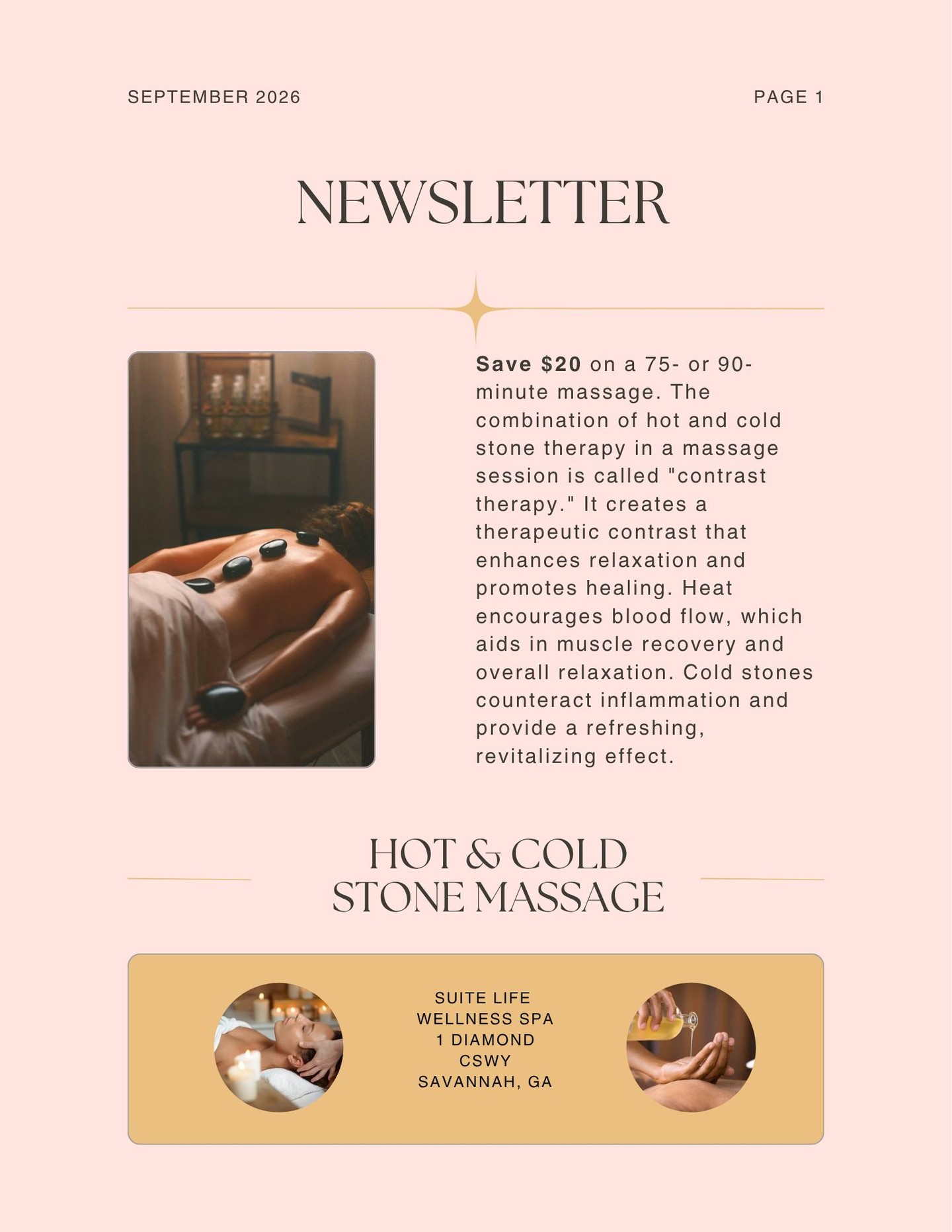 ✨ September at Suite Life Spa: What’s New & Exclusive Promos! ✨Here is everything happening at the spa this month:
Ask Andrea (@solaceskinaesthetics) about her 6-Month Skin Renewal Program for ultimate age management.
Lymphatic Drainage & Sculpting Massage (with Tara): A dedicated 50-minute face-and-upper-body massage—not a facial! Includes 20 min lymphatic drainage, 20 min kinetic sculpting.
Hot & Cold Stone Contrast Therapy (with Dana): Save $20 on 75- or 90-minute sessions all month!
Plus, Buy 4, Get 1 FREE massage (with Dana @phoenixrisingbodyworks ) packages are live again! BOOK ONLINE 24/7.