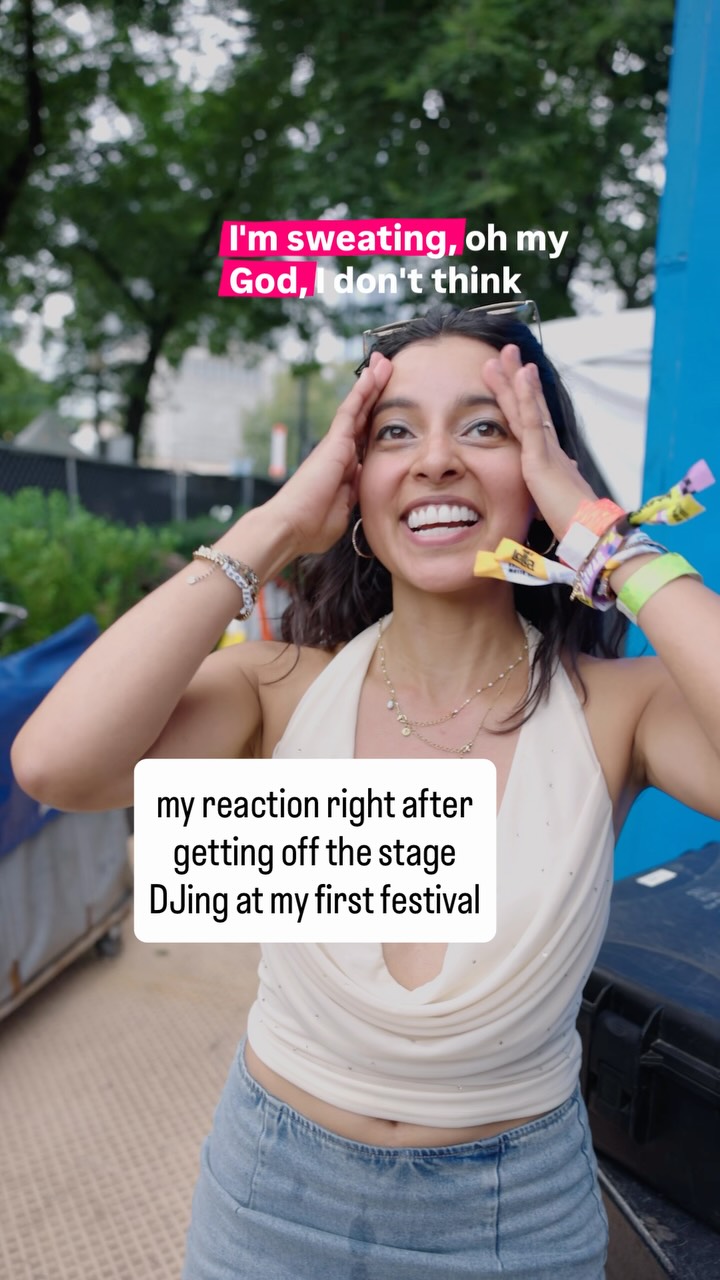 I played my very first festival @lollapalooza!!!
This is year 7 of my DJ journey, I’ve always dreamed of playing at a festival, and that dream finally came true this year 🥹
This is right after I got off stage and I was so overwhelmed but in the BEST way.
I had zero idea of how many people would come (there were so many big acts playing at the same time as me) and I was just blown away at the amount of people who came, and even more blown away by the energy they gave me. People were jumping up and down, shouting lyrics, dancing freely - it was so beautiful to witness and be part of that!
Core memory for sure 🫶
🎥: @kreatewithkvnvas