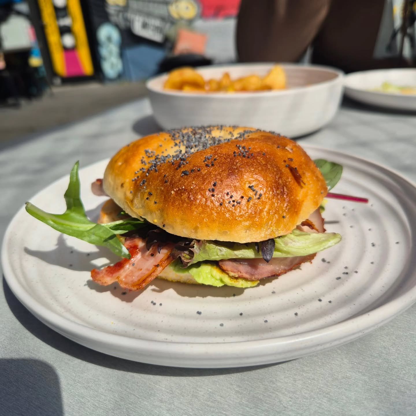 Our house made New York style sour dough bagels 🥯 are now available from 7am Mondays to Fridays.
Served either plain or select from a range of fillings and let us make it to your liking