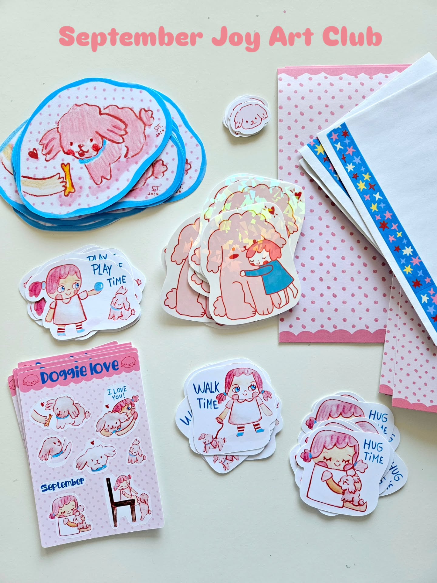 Check out September collection for my mail club - The Joy Art Club 🌈🎨🐶
Inspired by the love I have for dogs in pastel colors. If you have a dog you know what I mean! 💕 🐶💕
Do you know I have a new tier? It's the Main Collection - that is available for a more affordable price than the entire collection. Check it out and see if you're interested 💌
Join until September 8 to get this cute Doggie Love collection -link in bio.
P. S - I will also include a video of me drawing this collection
A hug,
Susana
.
.
#mailclub #snailmail #journalingsupplies #cutegirl #letters