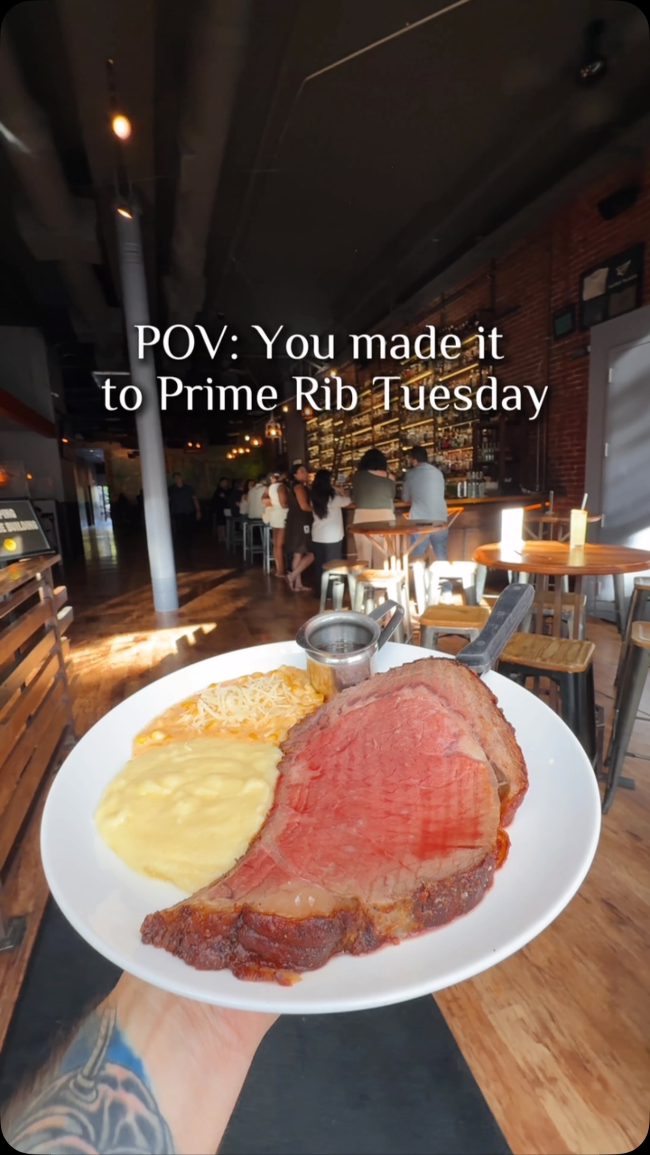 When life gives you ribs, eat them with joy- especially if it’s on a Tuesday. That’s what’s next on the menu.
Join us for Prime Rib Tuesdays for $19.99 prime ribs with a purchase of a cocktail.
#downtownsanjose #dtsj #primeribtuesday #tuesdayspecial #bar