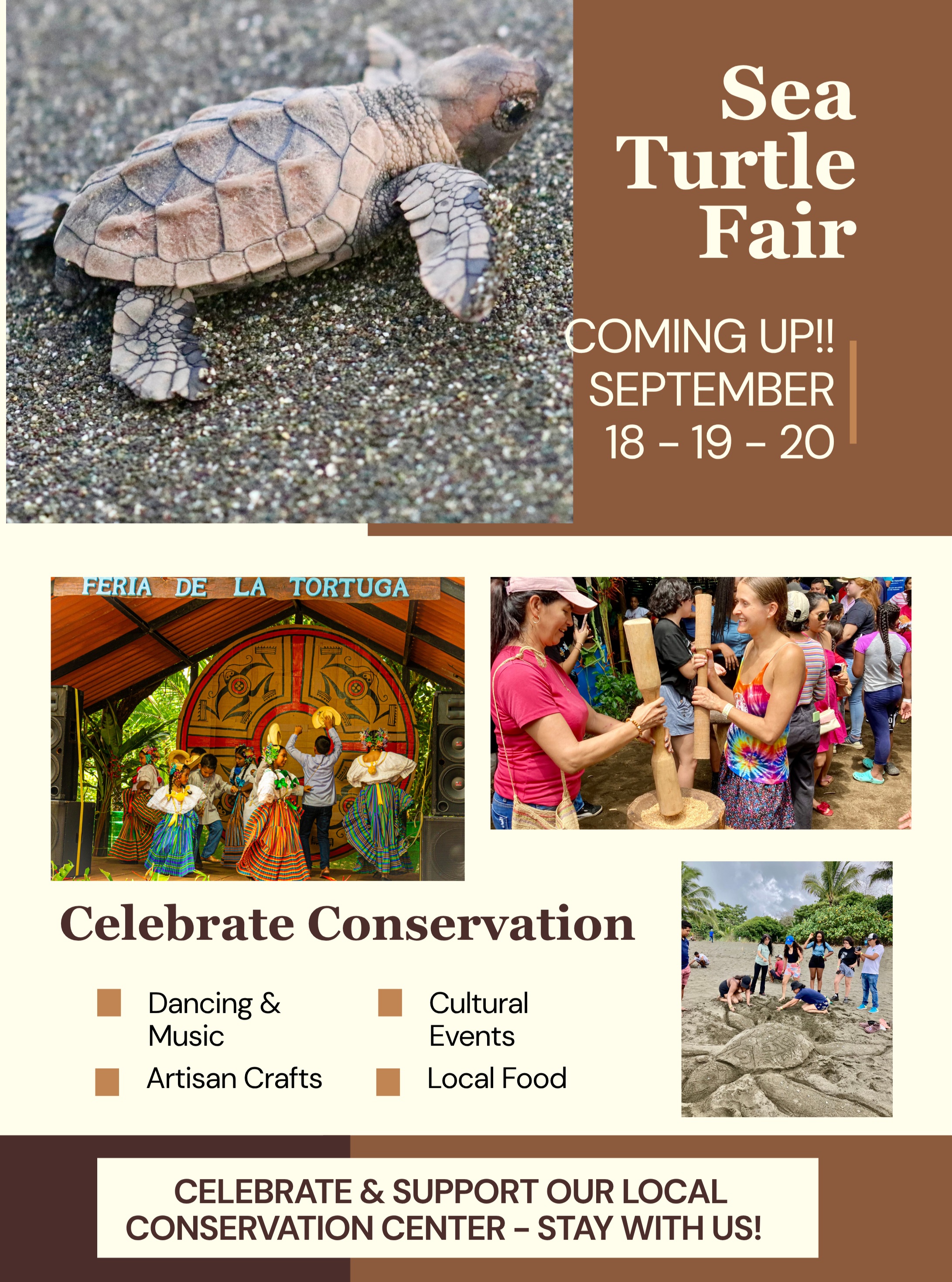 Come celebrate sea turtles and local culture in Morrillo! This September 18 - 20.
Our local Sea Turtle Conservation Fair is a fun community event featuring sea turtle conservation, local cultural traditions, delicious food, artisan crafts, and plenty of activities for the whole family.
Make a weekend of it and stay with us at Morrillo Beach Eco Resort—we still have availability! Come experience the community, enjoy the beach and jungle, and discover what makes our community so special.
#Morrillo #AdventureTraveler #AdventurePanama #PanamaCulture #PanamaLife #PanamaWildlife #World_Animal_Protection
#PanamaWildlife #SeaTurtleConservation #SeaTurtleLove @fundacionaguaytierra
#SeaTurtleRescue #SeaTurtleNest #SeaTurtleLovers
#SeaTurtleHatchlings #HawksBill #TravelBetter
#SustainableTravels #EcoTourGuide #SurfingLife
#AdventureTravelers #AdventureTraveller #AdventureTraveling
#AdventureTravelFamily #AdventureTravelFamily #FamilyTravelAdventures #FamilyTravelAdventure #AdventurePanama
