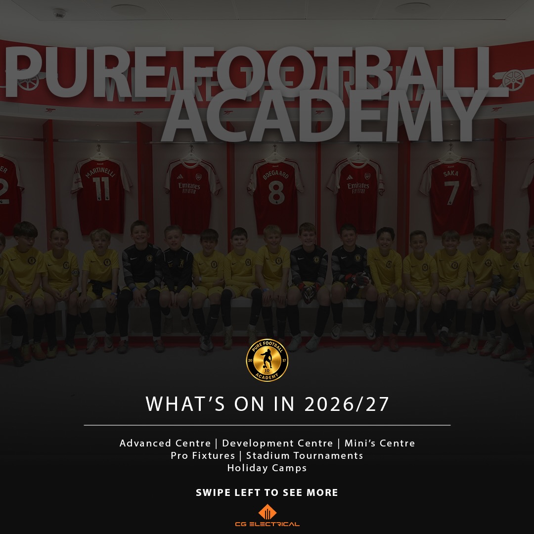 Weโre just 1 week away from Season 10 ๐
Return Dates
Development Centre | Mon 7th Sept
Advanced Centre | Fri 11th Sept
Minis | Sat 12th Sept
Want to be part of Pure?? Email info@purefootballacademy.co
#year10 #football #training #coaching