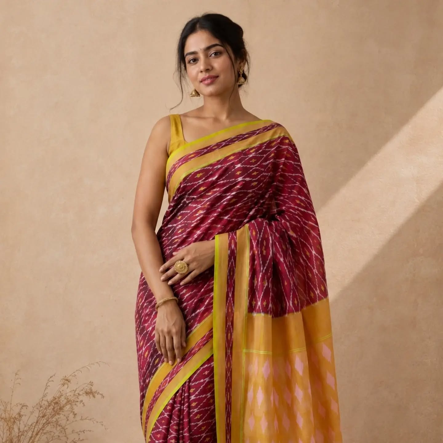 Woven with rhythm. Crafted with soul.
( Ikat collection, Indian textiles, Slow fashion, Handwoven saree, Desi style, The loom studio)
Every pattern begins with a thread.
The art of Ikat lies in the resist-dyeing and meticulous weaving of yarns.
Tradition, woven differently.
Centuries of craft. A rhythm of colour. A story that continues.
Look closer.
The beauty is in the details.
For the woman who wears tradition her own way.
Make room for the timeless craft.
Explore the Ikat hues collection at www.theloomstudiolifestyle.com