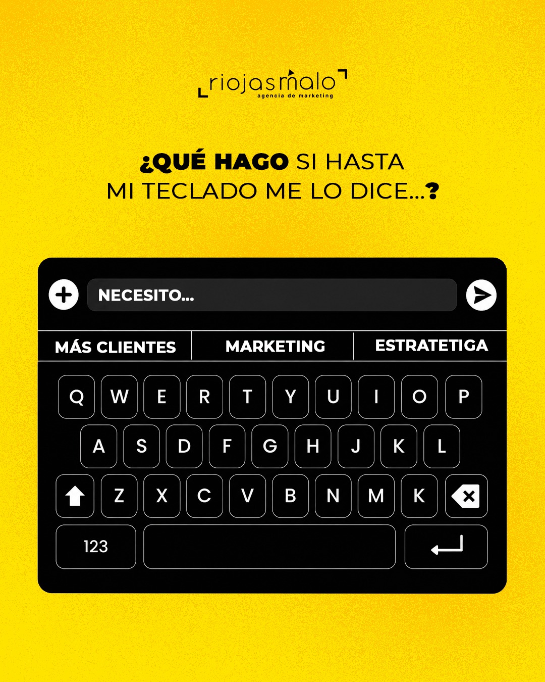 Cuando hasta el teclado ya sabe lo que necesita tu negocio👀😂
Más clientes, mejor marketing y una estrategia que realmente tenga dirección.
Para eso no necesitas seguir buscando. Necesitas Riojasmalo. 💛