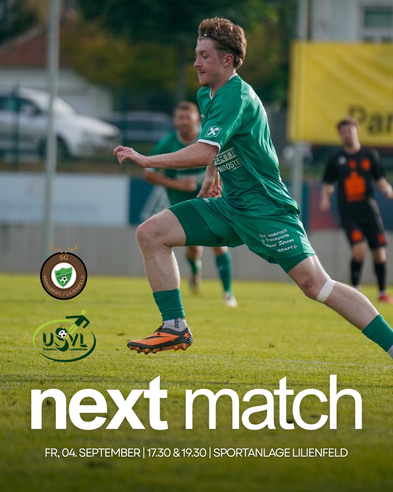 𝐍Ä𝐂𝐇𝐒𝐓𝐄 𝐀𝐔𝐒𝐖Ä𝐑𝐓𝐒𝐀𝐔𝐅𝐆𝐀𝐁𝐄! 💚🤍
Am Freitag geht’s für unsere Jungs wieder in die Fremde! ⚽️🚌
In der 5. Runde der 2. Landesliga West treffen wir auswärts auf die SG Annaberg/Lilienfeld. Nach vier ungeschlagenen Spielen wollen wir unseren starken Saisonstart fortsetzen und auch aus Lilienfeld wieder Punkte mit nach Hause nehmen. 💪🔥
📅 Freitag, 04. September
⚽ U23 | 17:30 Uhr
⚽ KM | 19:30 Uhr
📍 Sportanlage Lilienfeld
Wir freuen uns auf eure Unterstützung – auf nach Lilienfeld! 💚🤍
#loiserjungs #forzausvl #zweitelandesligawest #auswärtsspiel #langenlois