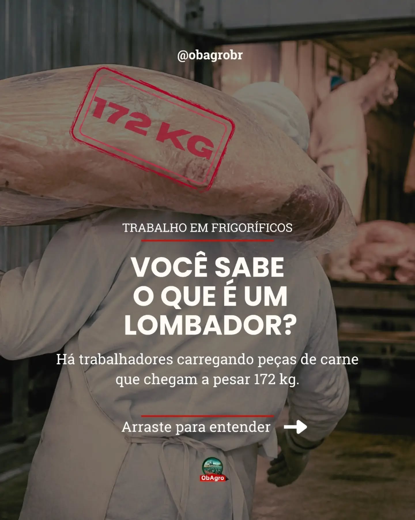 Você conseguiria imaginar 172 quilos apoiados sobre as suas costas?
Para alguns trabalhadores da cadeia da carne, carregar grandes peças durante a jornada faz parte da rotina.
Eles são conhecidos como lombadores e atuam no carregamento e descarregamento de mercadorias, especialmente na expedição de frigoríficos bovinos e na entrega das peças aos açougues.
A CLT estabelece, em seu artigo 198, 60 kg como peso máximo para a remoção individual de cargas**, ressalvadas situações específicas. A própria notícia do ObAgro chama atenção, porém, para o fato de esse parâmetro ser considerado desatualizado diante dos critérios ergonômicos atuais.
Mesmo assim, os relatos apresentados pelo Observatório apontam trabalhadores carregando rotineiramente **80 a 100 kg**. Em um dos casos enviados ao ObAgro, uma única peça chegou a 172 kg.
O problema não deve ser resolvido exigindo que o trabalhador suporte cada vez mais peso.
A prevenção passa por mudar a organização do trabalho: reduzir e fracionar as cargas e utilizar meios mecânicos de movimentação sempre que necessário.
A ergonomia parte de um princípio fundamental: **o trabalho deve ser adaptado às capacidades humanas — e não o trabalhador às exigências da carga.
📤 Compartilhe. Quantas pessoas sabem que essa função ainda existe?
🔗 Leia a matéria completa no site do ObAgro.
#ObAgro #SaudeDoTrabalhador #Frigorificos #Ergonomia #SaudeOcupacional SegurancaDoTrabalho Prevencao Trabalho Agronegocio TrabalhadoresDeFrigorificos