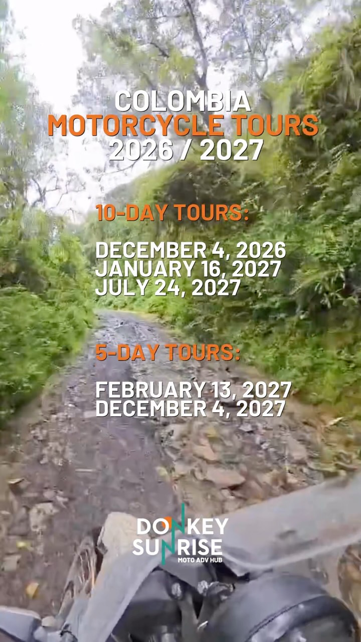 JUST DO IT! 🤟🏍️🇨🇴
Send this to your travel buddy, and let’s make it happen.
Comment “Colombia” and we’ll get in touch to discuss any questions you might have.
Let’s explore a Colombia only a few get to see. 🌴🇨🇴🏍️
—
We offer 10 and 5 day motorcycle tours, far away from the tourist trail. Small-group tours, for the ultimate experience. Born from a passion to show the world this beautiful country called Colombia.