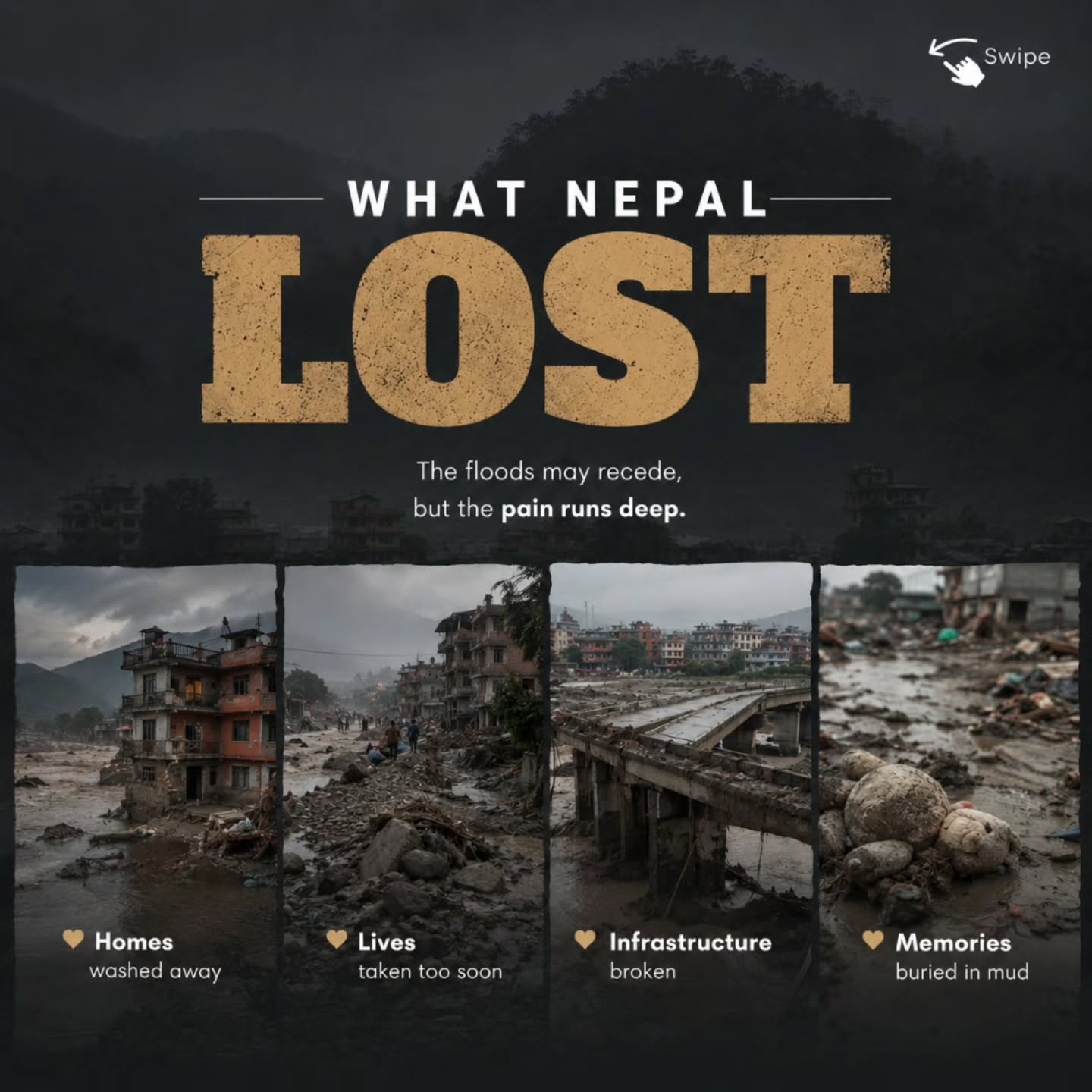 Nepal is OPEN.
Our hearts remain with everyone affected by the floods. We stand with the families, communities, and everyone working to rebuild.
Through every challenge, Nepal stands strong.
The mountains stand. The culture lives. The people welcome.
Nepal is open. Nepal is ready. Nepal is waiting to welcome you. 🏔️✨
#nepalisopen #nepalfloods #standwithnepal #nepaldisaster #nepal