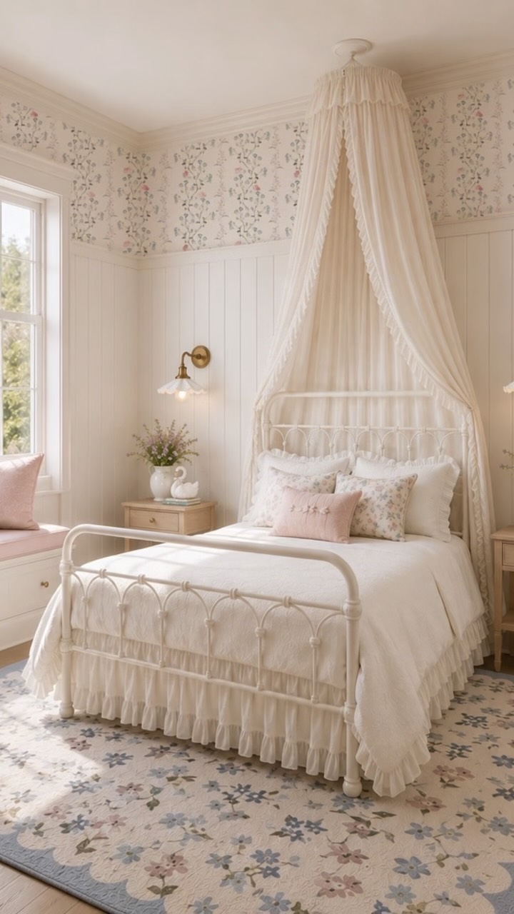 We do Girly girl, sweet, and pretty here.
🎀 Follow @indybloomdesign for gorgeous girls room inspo
💗 Comment: sample
To get a link to shop our beautiful floral wallpaper options.