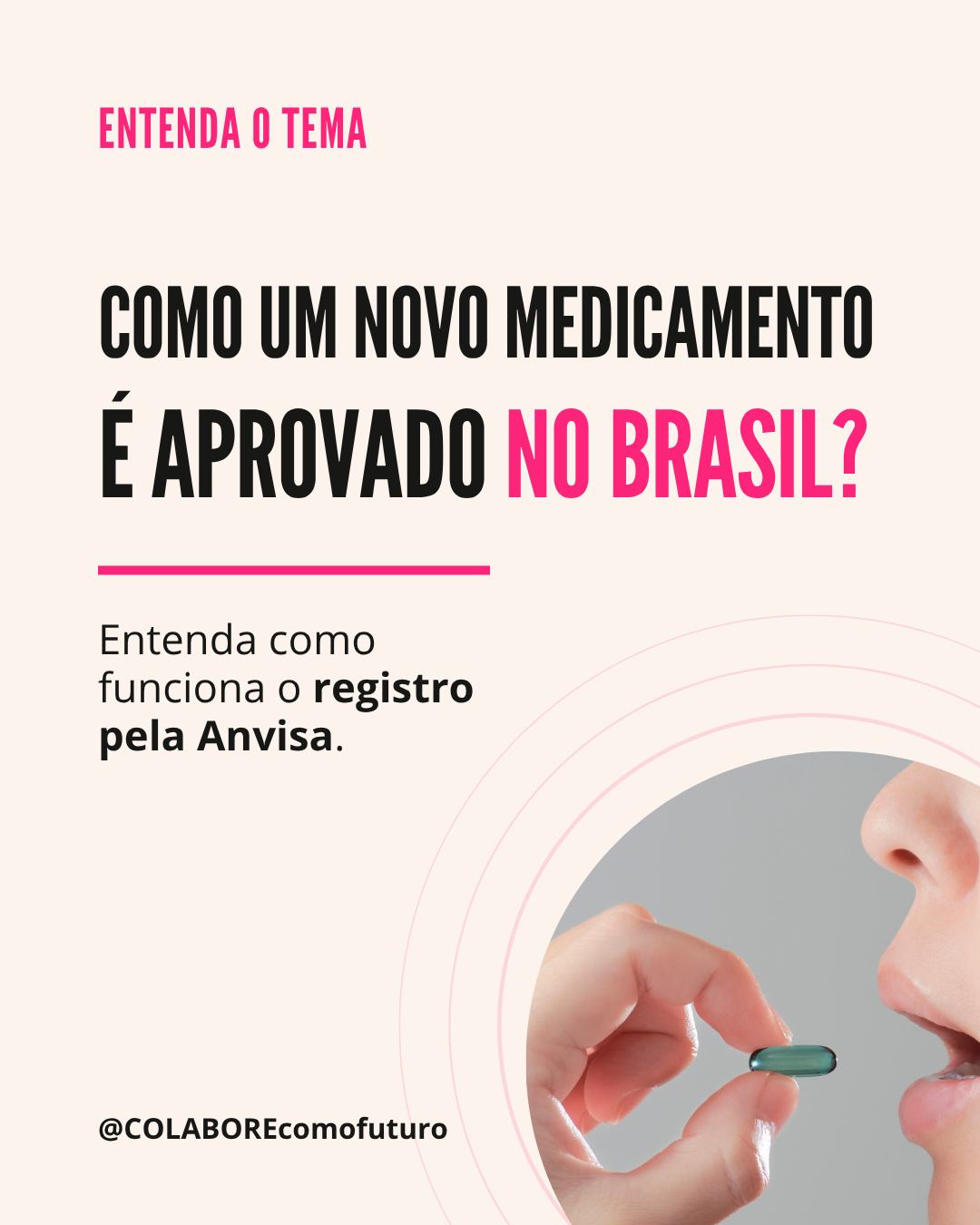 O que precisa acontecer para um novo medicamento ser aprovado no Brasil?
Em alusão ao Dia Nacional de Luta por Medicamento, em 8 de setembro, preparamos um conteúdo sobre uma etapa essencial desse caminho: o registro pela Anvisa.
👉 Arraste para o lado e entenda como funciona esse processo, da solicitação ao monitoramento após a aprovação.
#Anvisa #Medicamentos #RegistroDeMedicamentos #Farmacovigilância #SegurançaDoPaciente #PesquisaClínica #RegulaçãoSanitária #Saúde #SaúdePública #AcessoÀSaúde #ColaboreComOFuturo