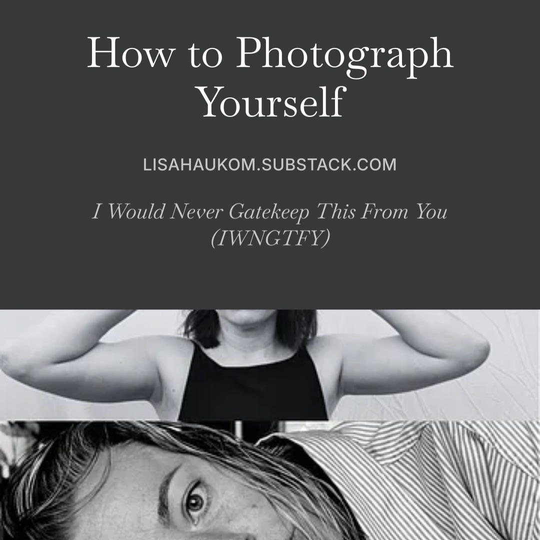 For the women who are ready the upcoming self portrait challenge inside photo club, this IWNGTFY letter, and How to Photograph Yourself course, all give you a soft place to land while you wait.
Your choice how deep you are ready to go.
xx Lisa