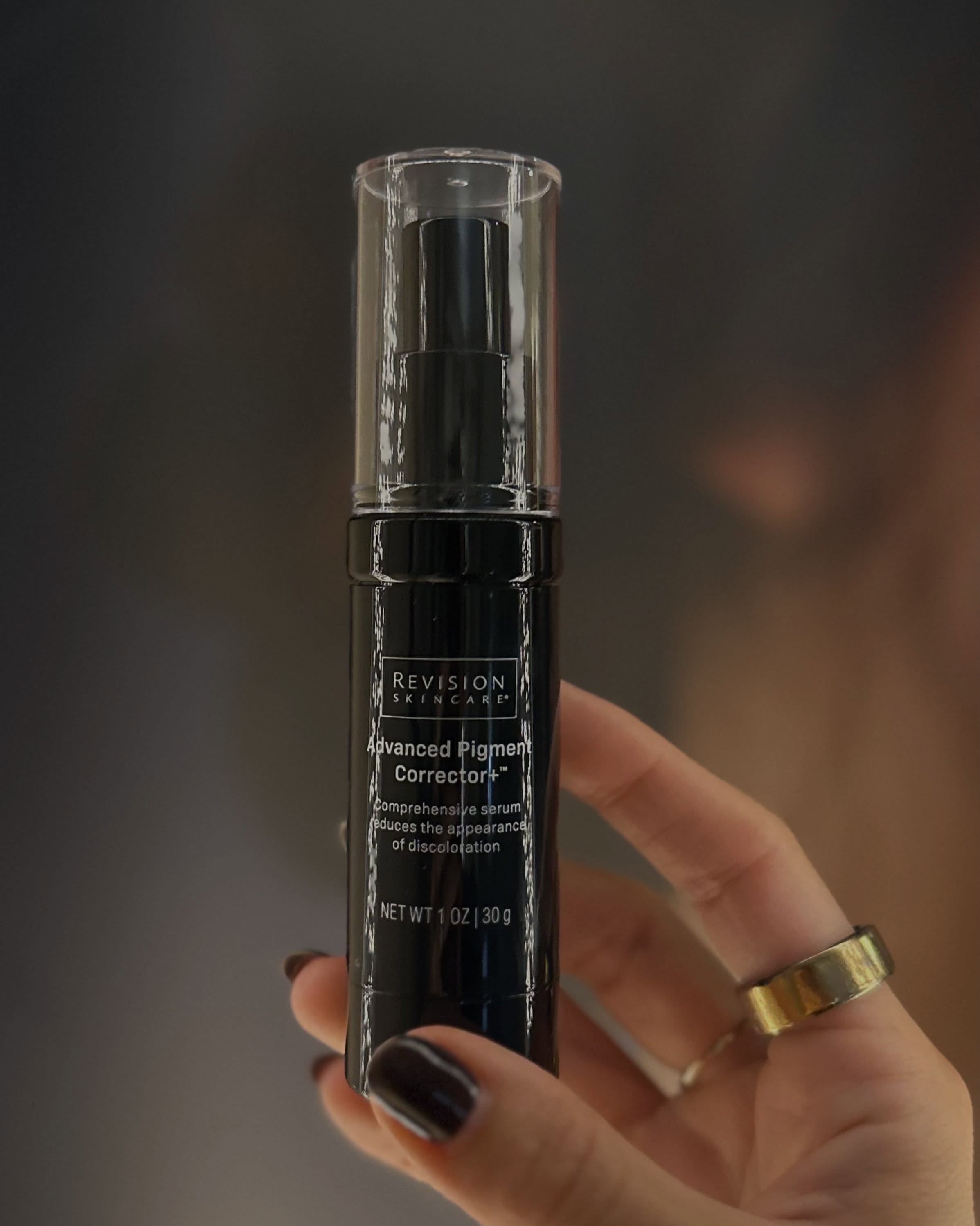 our new favorite — Advanced Pigment Corrector+ — targets dark spots, PIH, PIE, and melasma related uneven tone. hydroquinone free. improves dull, yellow, and gray tones. soothes & helps with inflammation. the ultimate skin brightener. break up with your pigment ✨