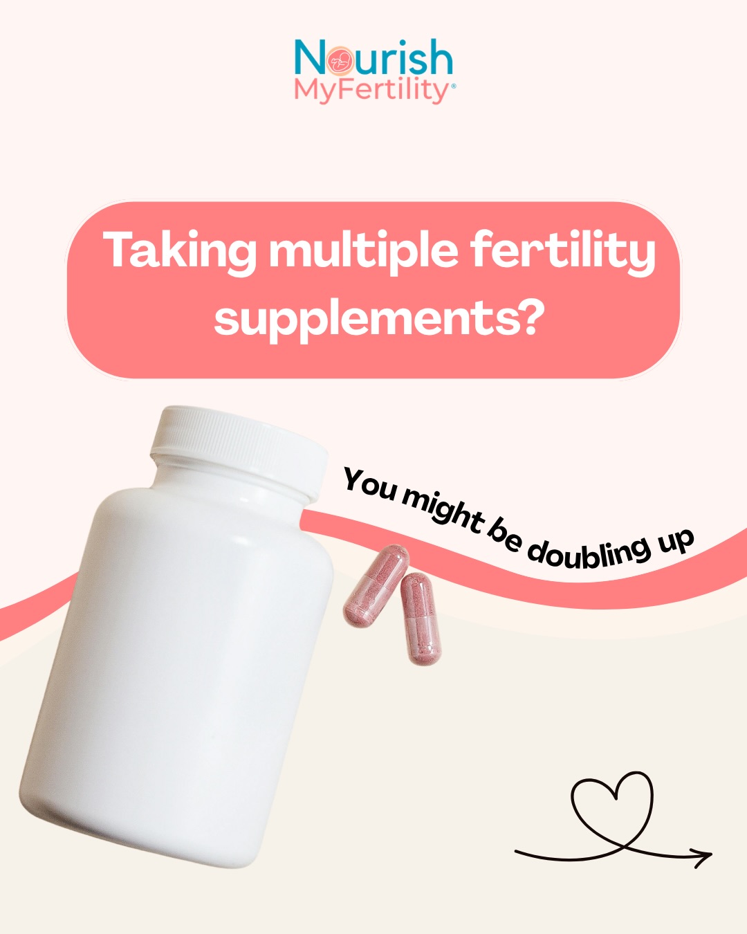 Taking a prenatal, a fertility supplement and a few separate supplements can quickly become quite a list.
And although the products may look completely different, that doesn’t necessarily mean the ingredients are.
This is why I’m always cautious about simply adding another supplement without looking at what someone is already taking.
Save this before buying your next fertility supplement.
#fertility #fertilitysupport #nutrition 🩷