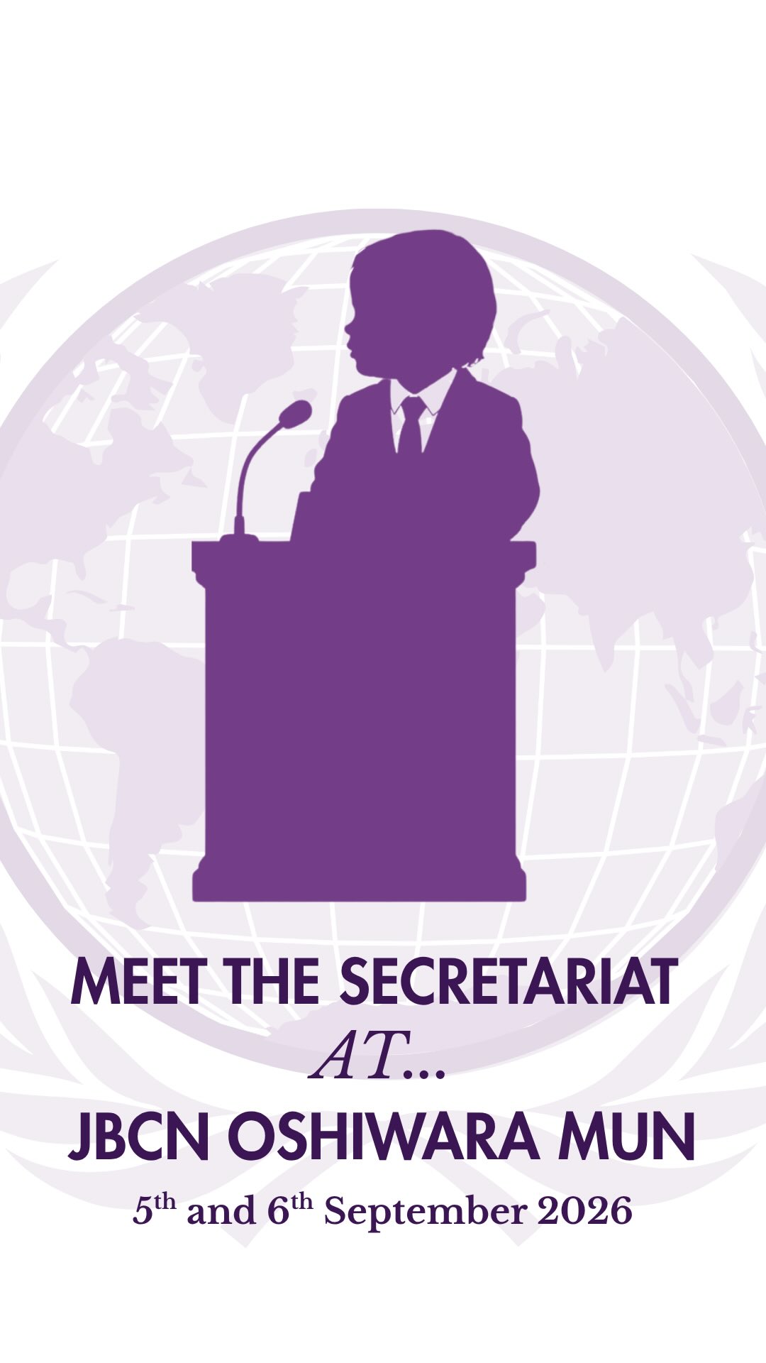 From baby faces to MUN graces,
the Secretariat is clearly meant for bigger places
See you on the 5th & 6th of September!!