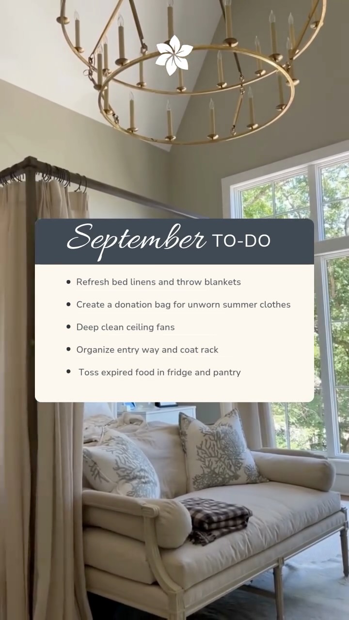 Early fall is the perfect time for a little reset.
What’s on your September to-do list?
#FranklinHomeOrganizing #FranklinTn #FranklinTennessee #FranklinHomes #HomeOrganizing