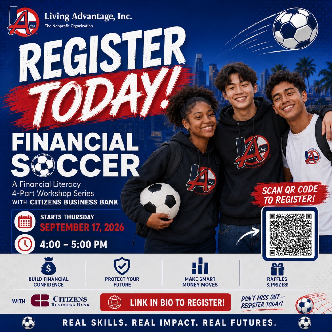 🚨 Don’t miss kickoff! Financial Soccer starts September 17 from 4–5 PM.
Learn how to save, understand credit and debt, protect yourself from identity theft, and prepare for important financial decisions.
Plus, there will be raffles and prizes! 🏆
Register now through the link in our bio or scan the QR code.