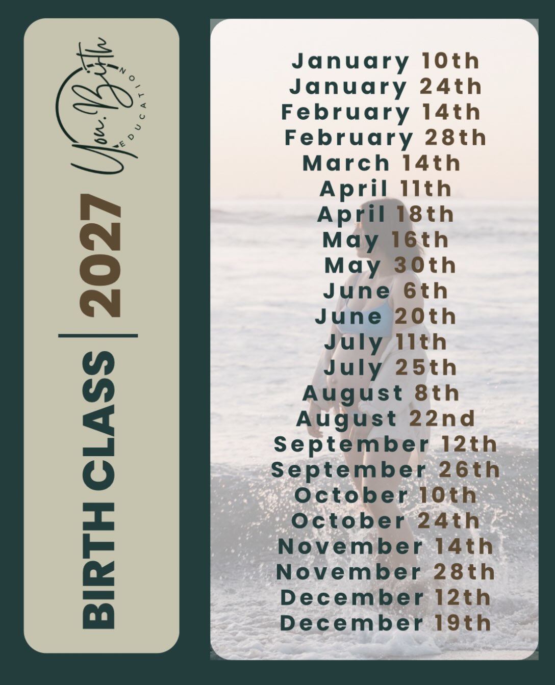 🚨 2027 DATES ARE HERE! 🚨
We are LOCKED & LOADED for another year of getting you and your partner feeling calm, confident & prepared for birth, baby and everything that comes after! 🍼✨
📅 2027 classes are officially LIVE!
So, send this to your pregnant friends, your soon-to-be-pregnant friends, your besties who are “just thinking about it” 😂 — you know who they are!
Tag them, share it, save it… and book your spot! 💕
We can’t wait to see you in 2027! 🫶🏼
See you soon! 👶🏼✨